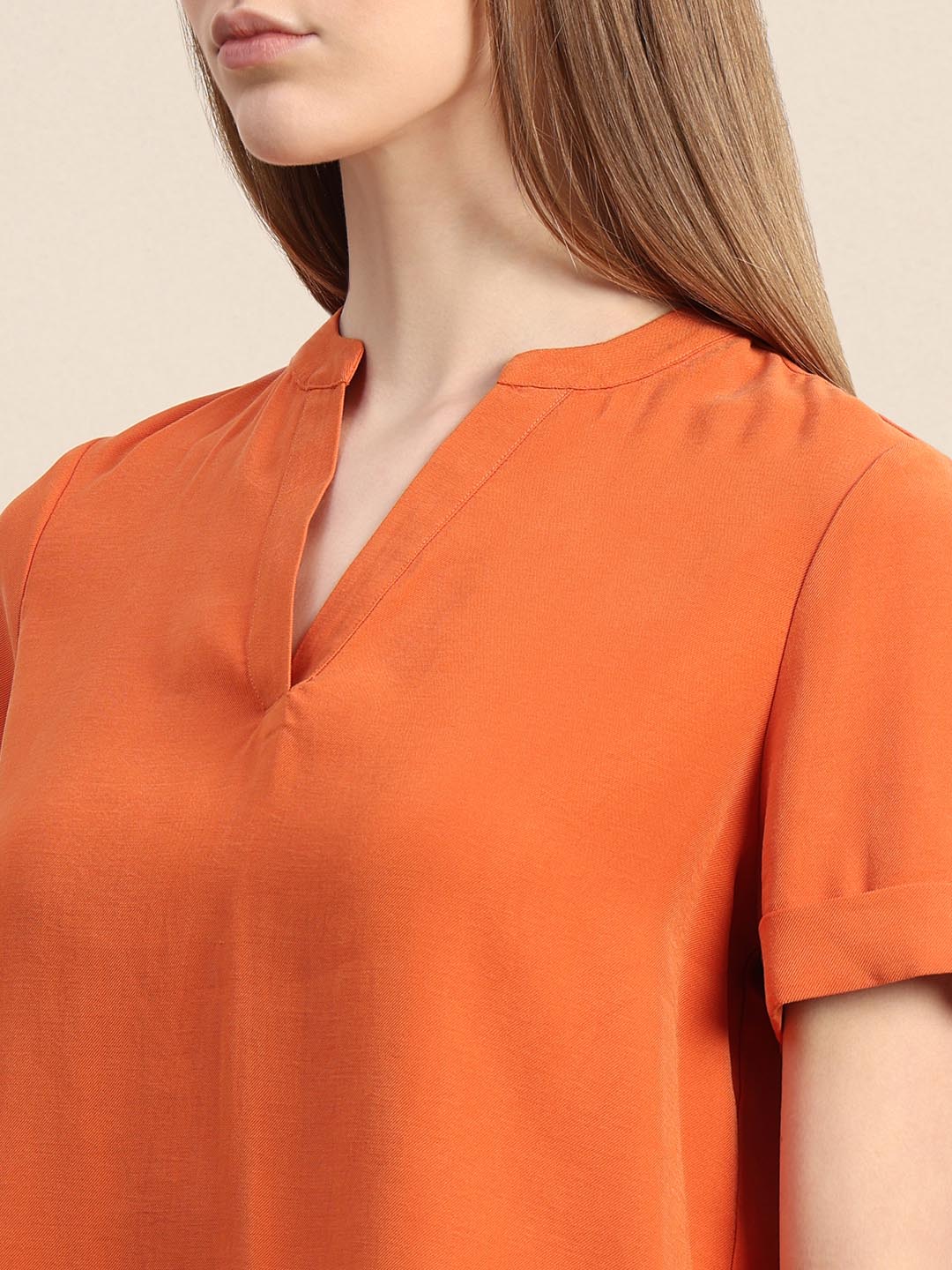 Orange V-Neck Top - Image 8