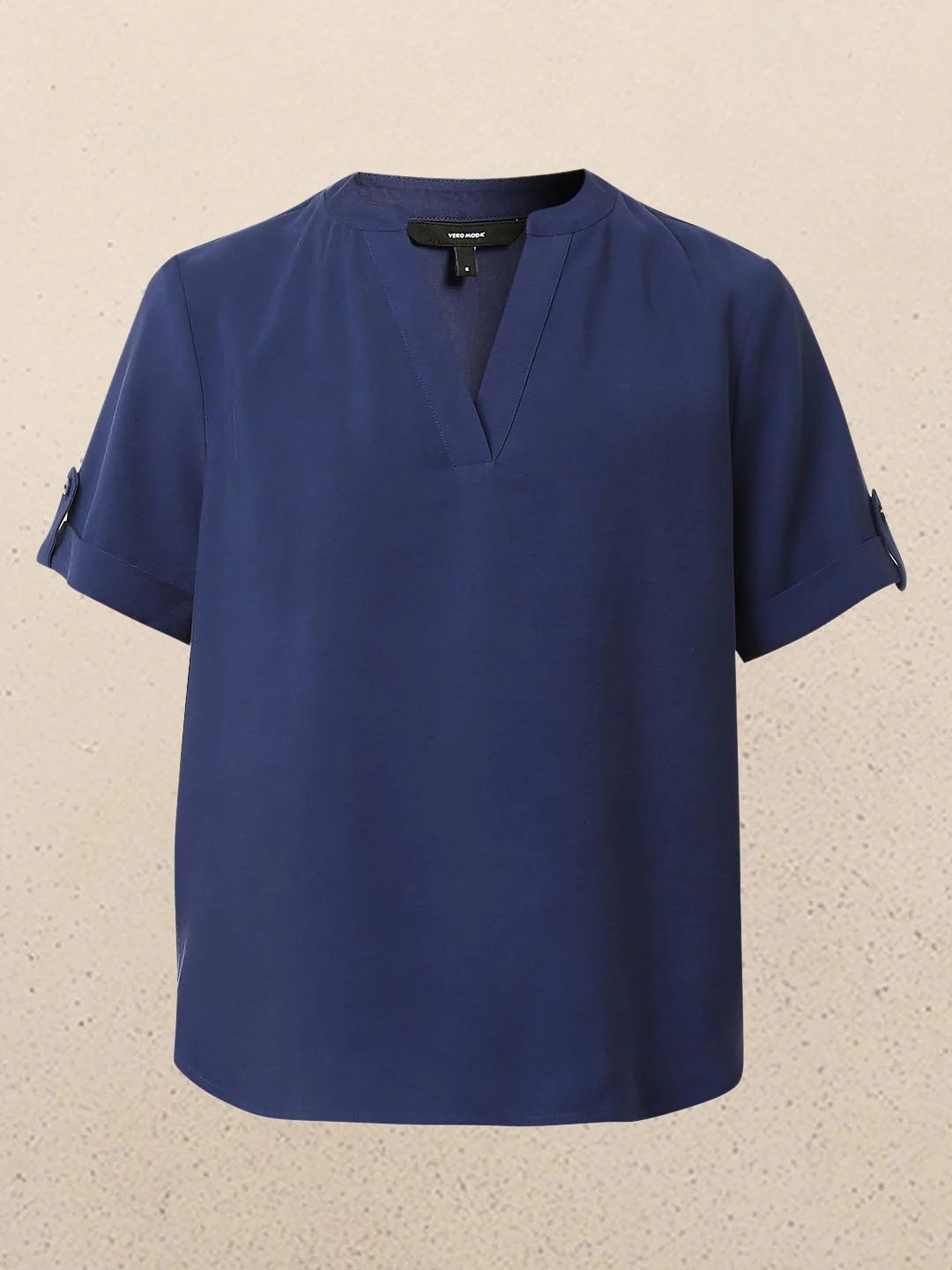 Navy Blue V-Neck Top - Image 7