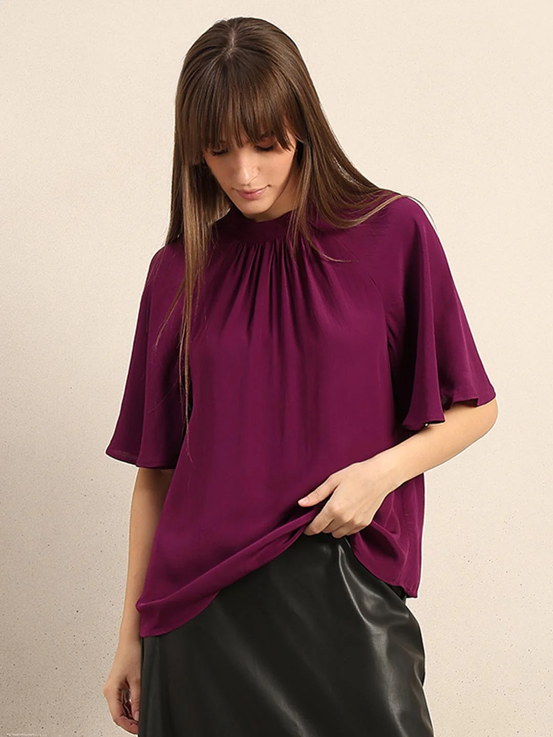 Dark Purple Flared Top - Image 2
