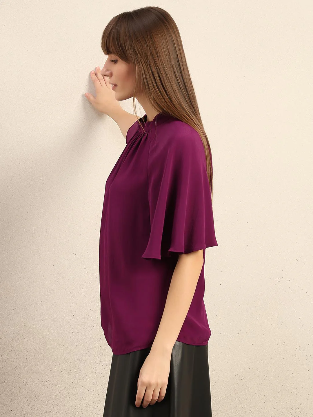 Dark Purple Flared Top - Image 3