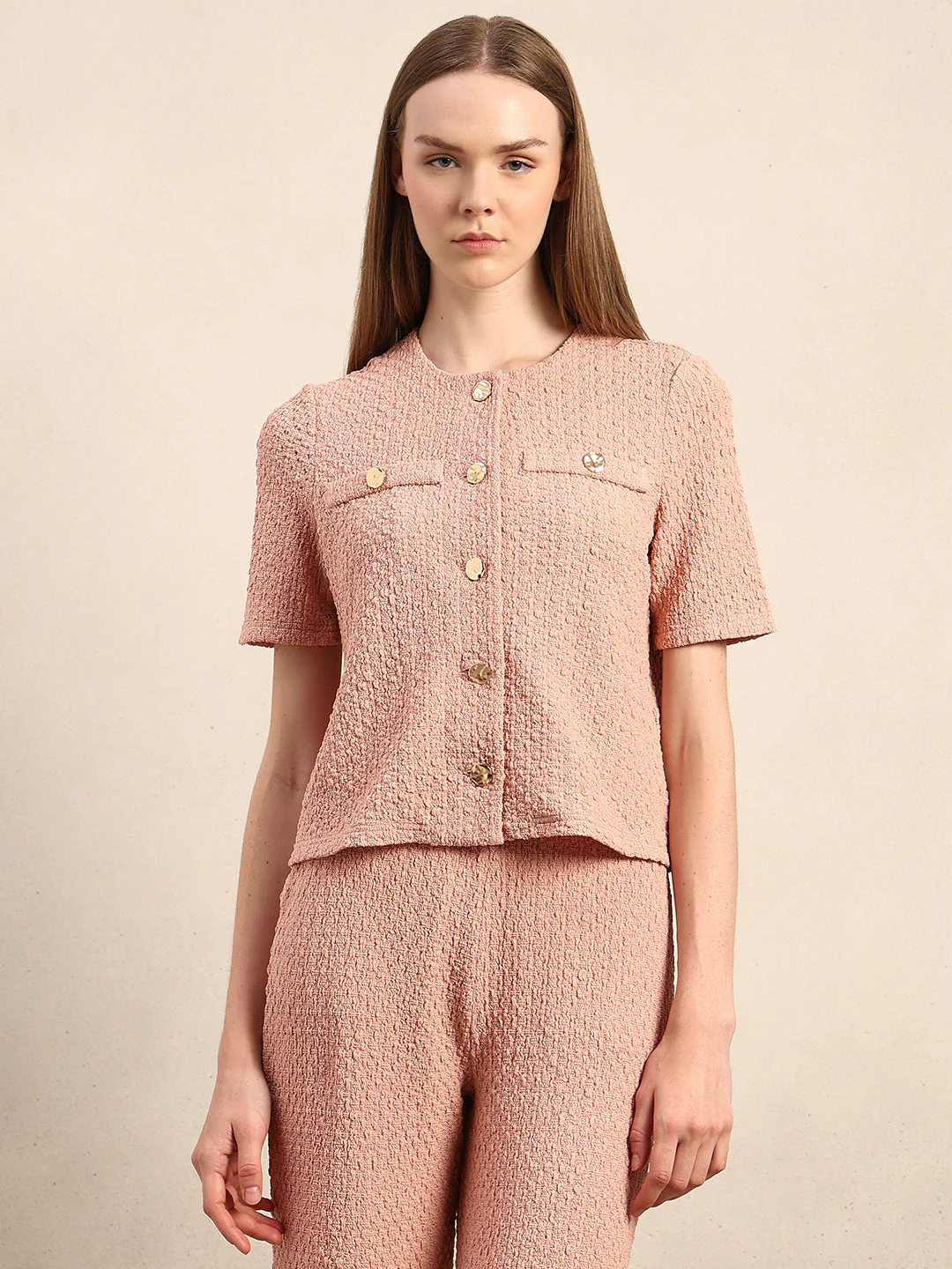 Tweed Buttoned Top - Image 2