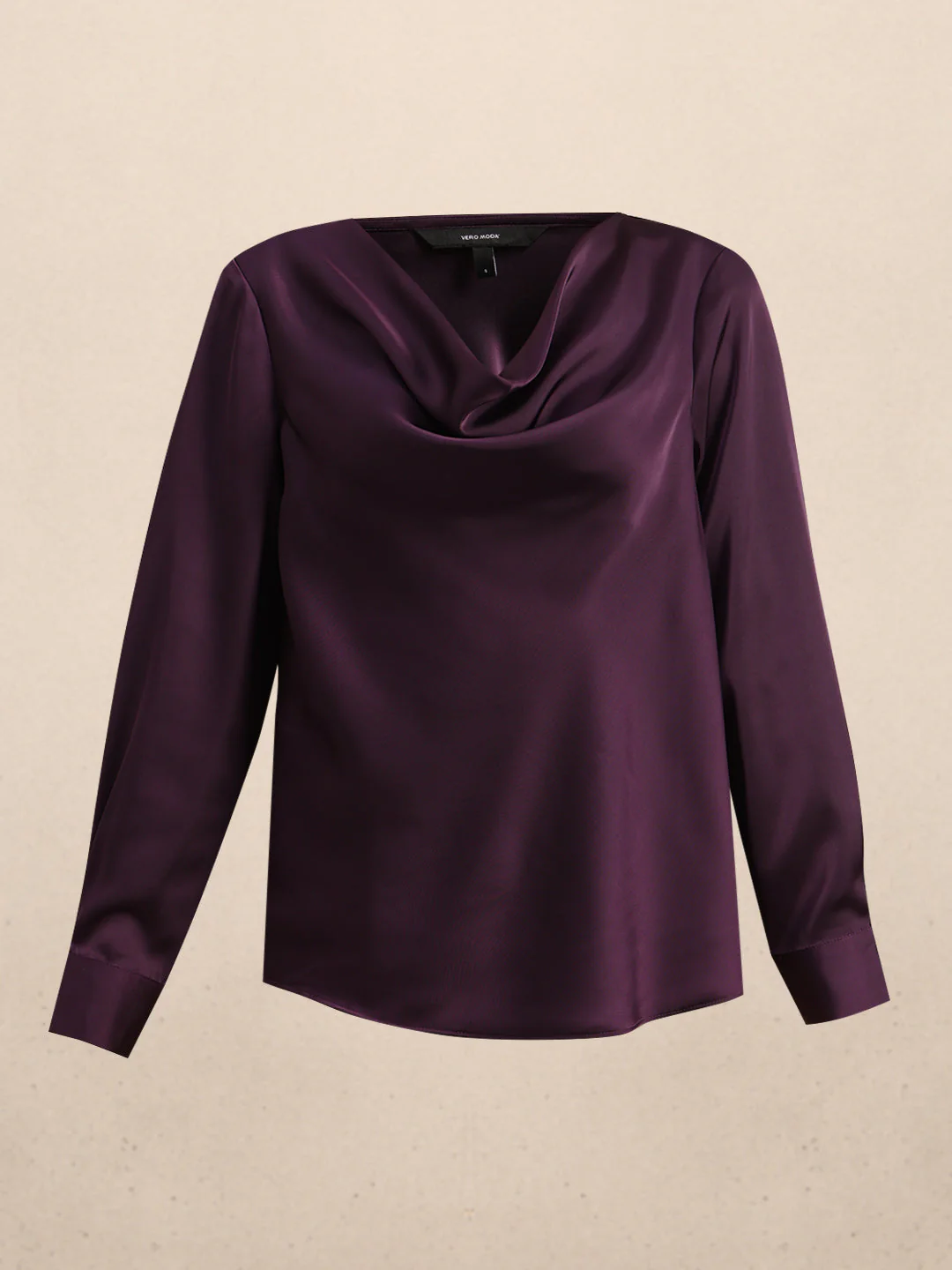 Deep Purple Cowl Neck Top - Image 7