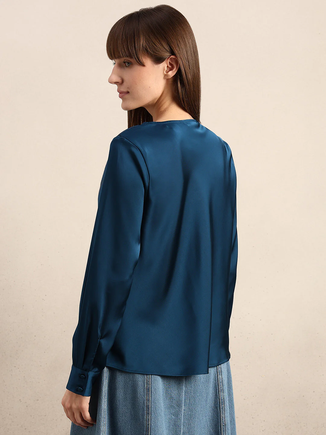 Cowl Neck Satin Top - Image 4