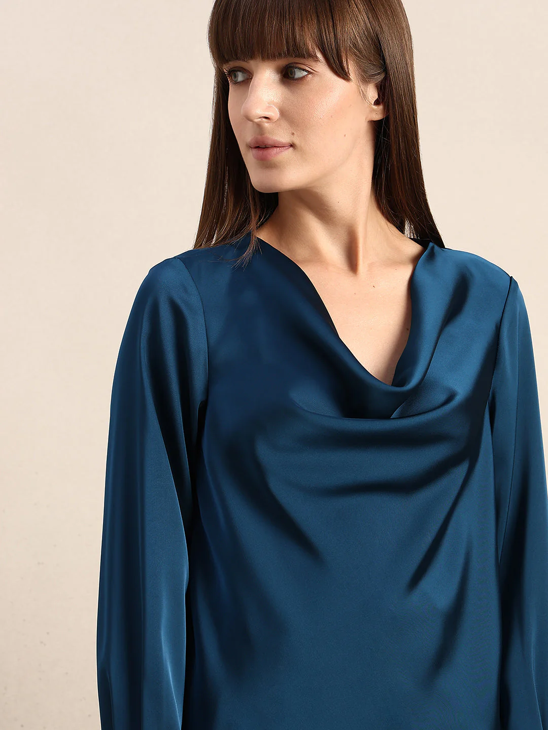 Cowl Neck Satin Top - Image 6