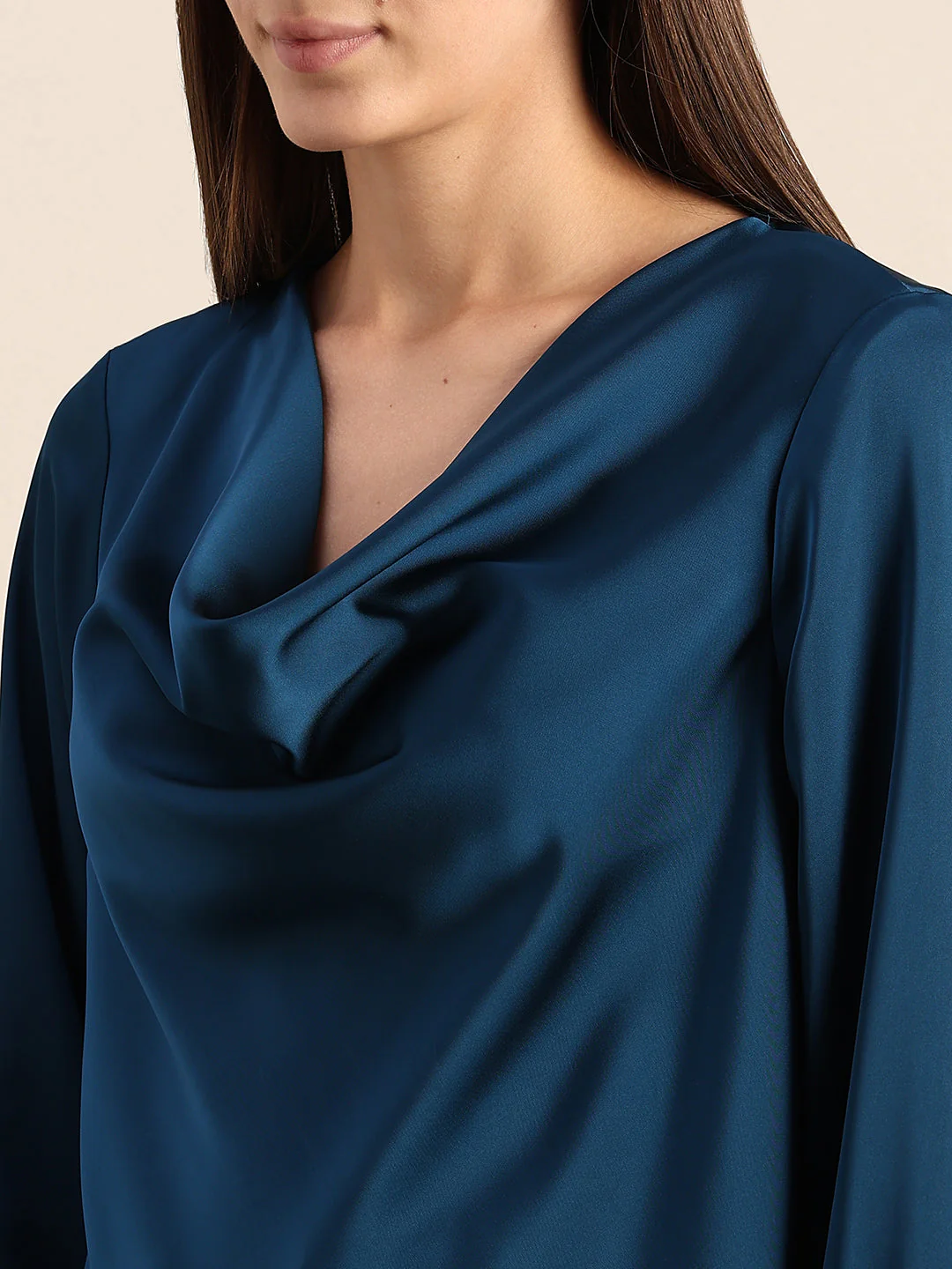 Cowl Neck Satin Top - Image 8