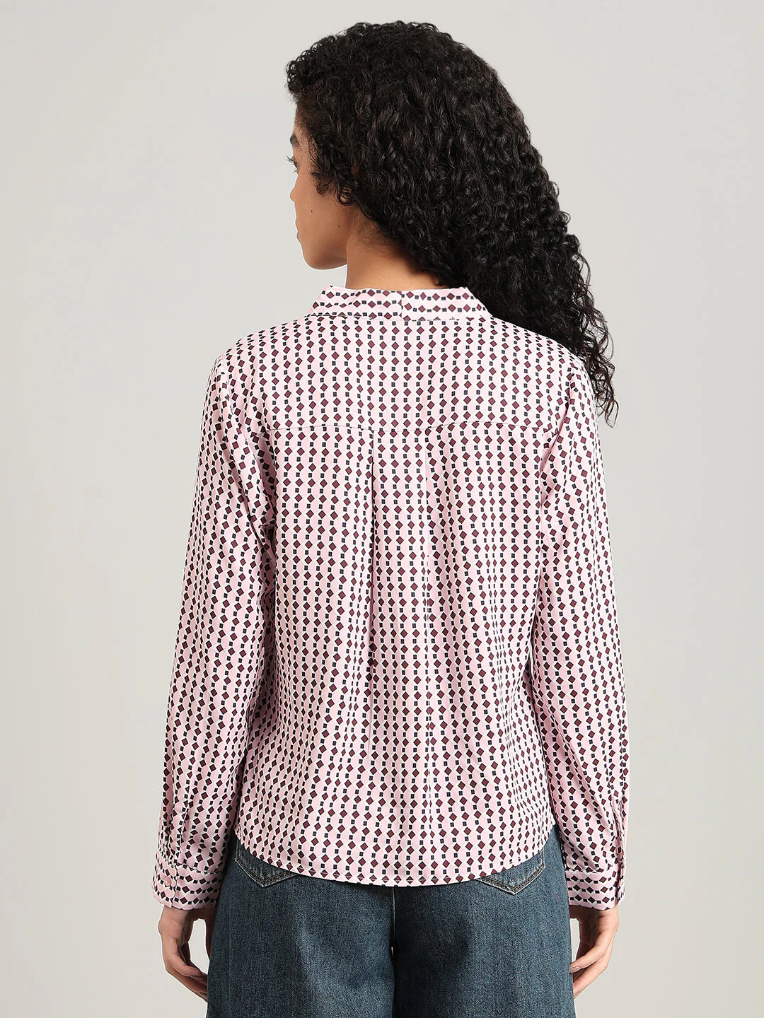 Printed V-Neck Top - Image 4