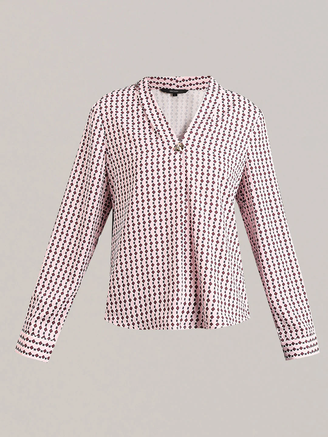 Printed V-Neck Top - Image 7