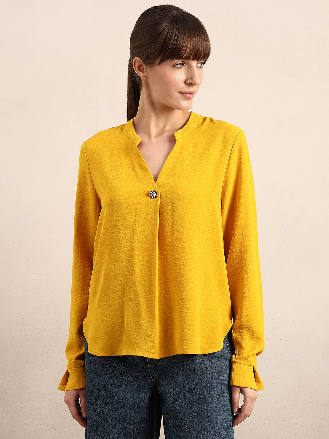 Yellow Regular Fit Top - Image 2