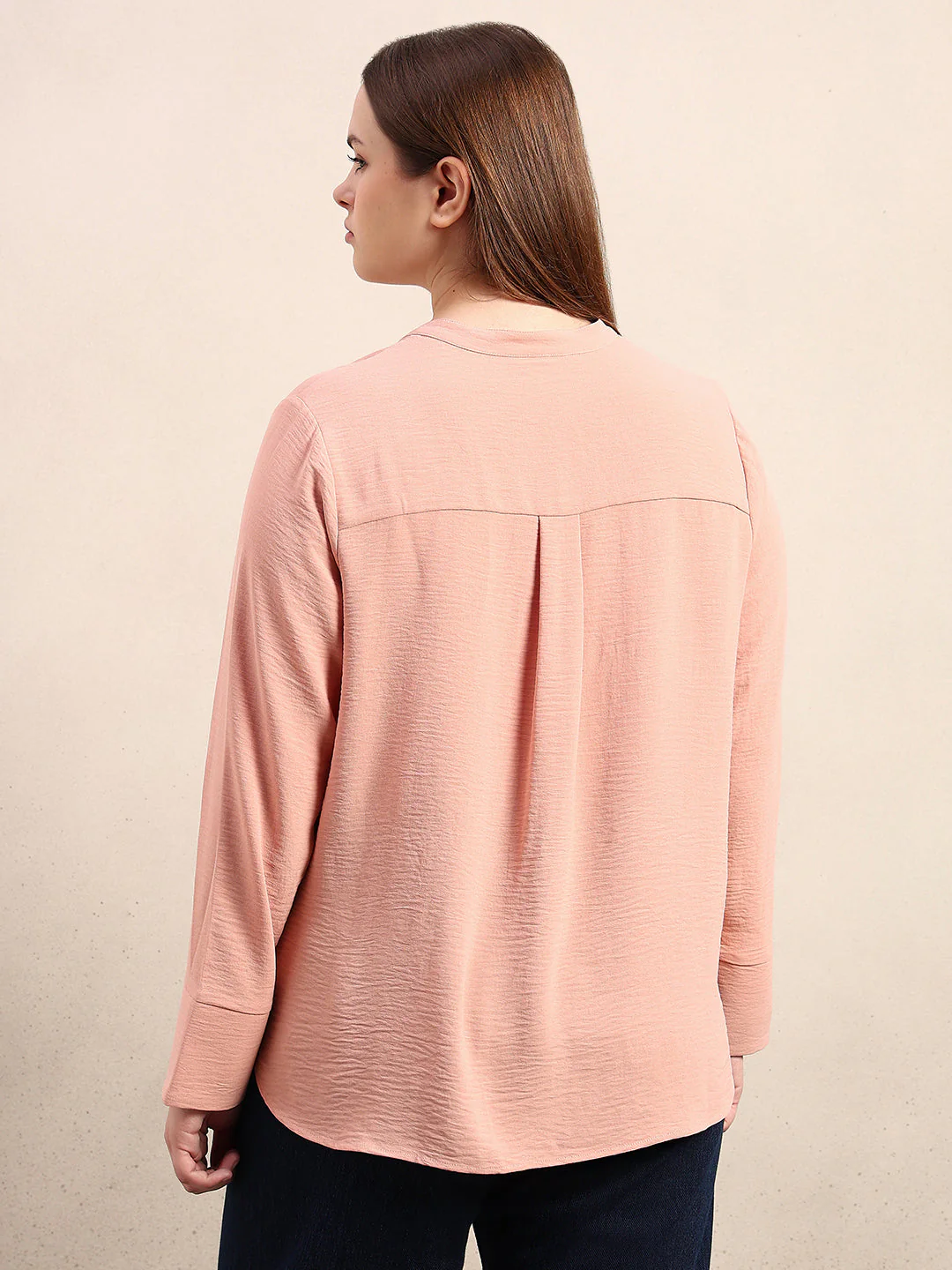 CURVE Pink V-Neck Top - Image 4