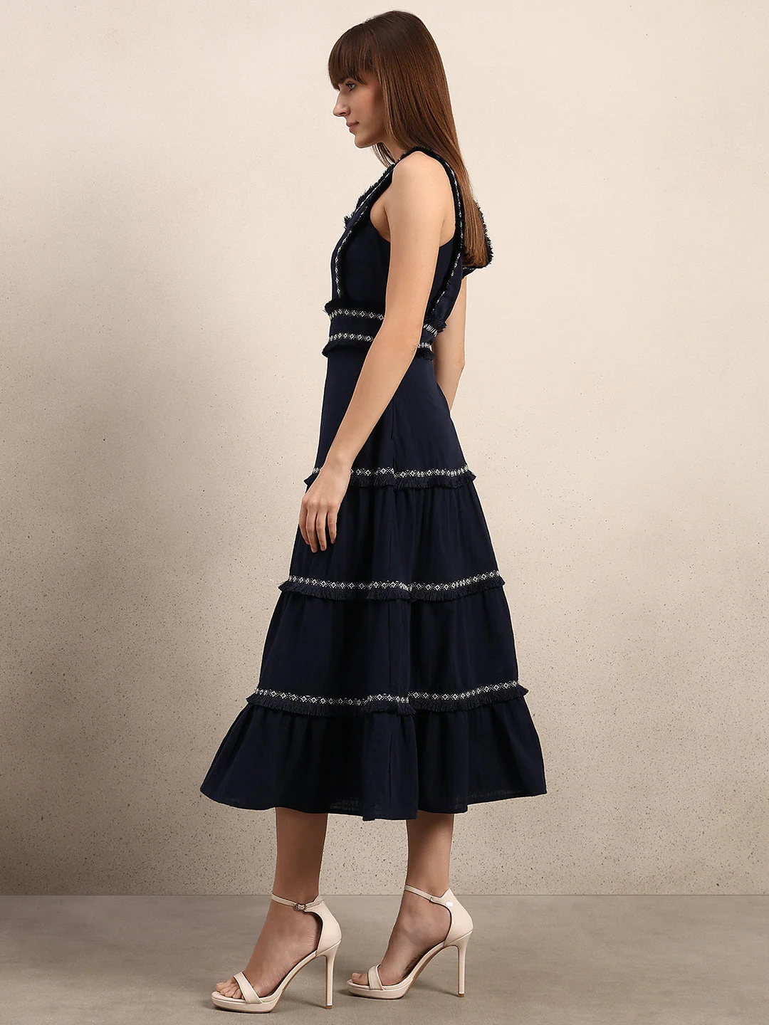Tiered Sleeveless Maxi Dress - Image 3