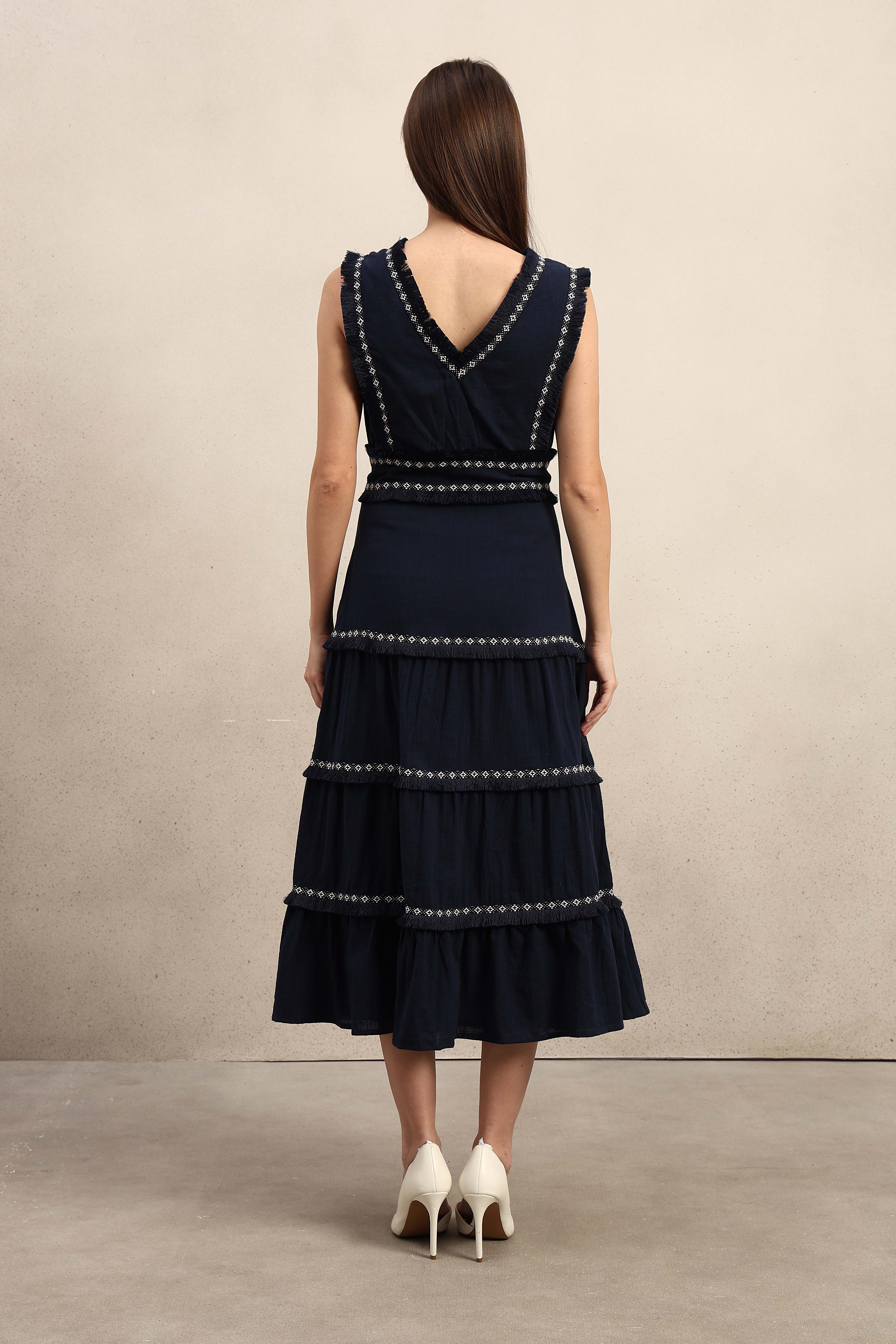 Tiered Sleeveless Maxi Dress - Image 9