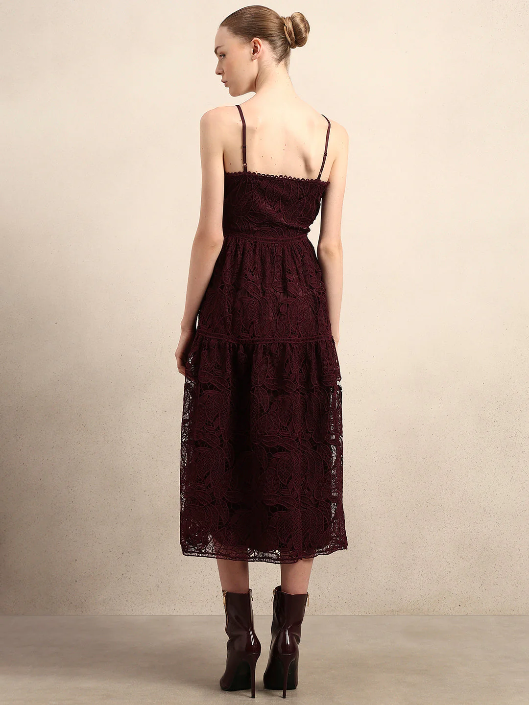 Lace Fit & Flare Midaxi Dress - Image 4