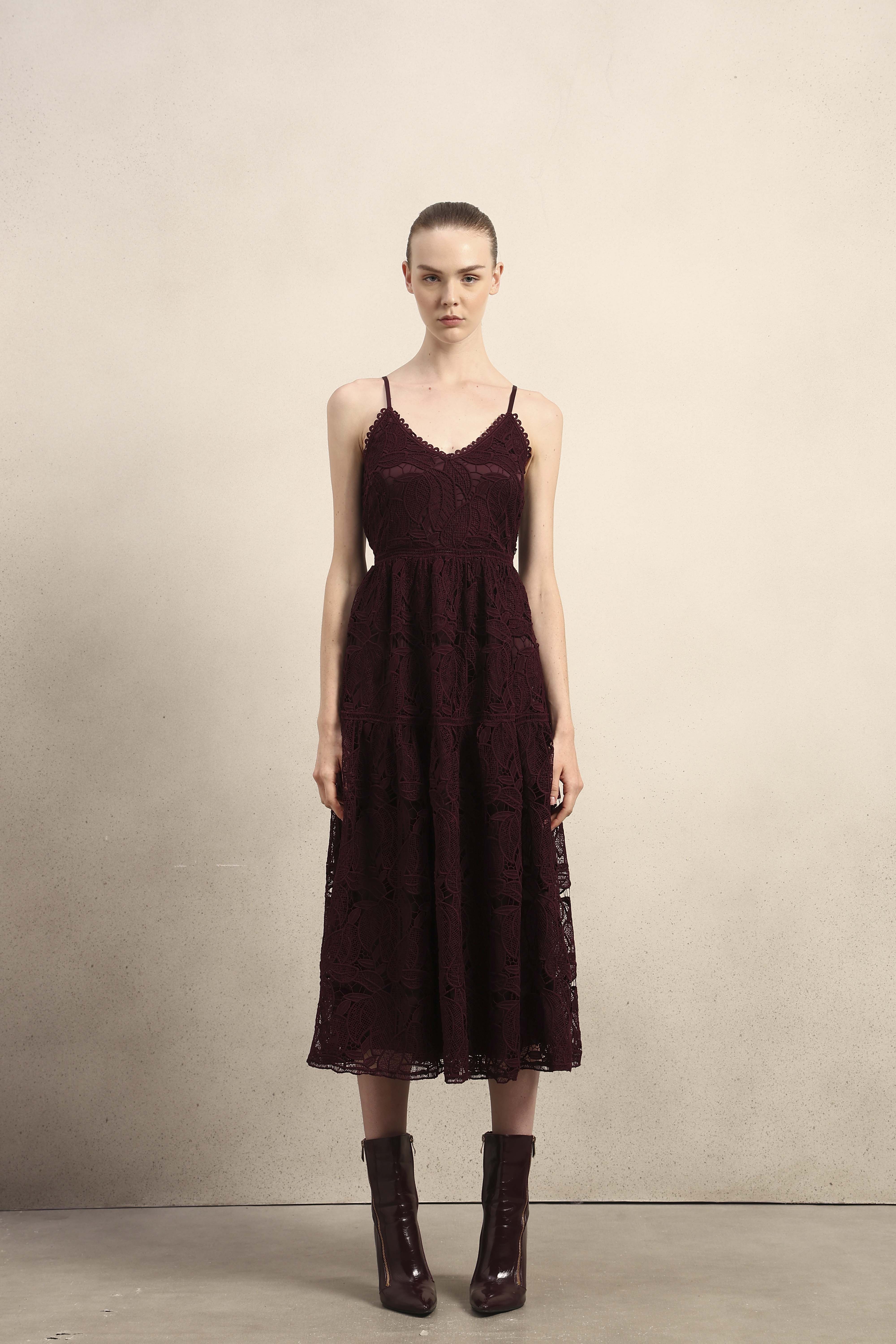 Lace Fit & Flare Midaxi Dress - Image 8