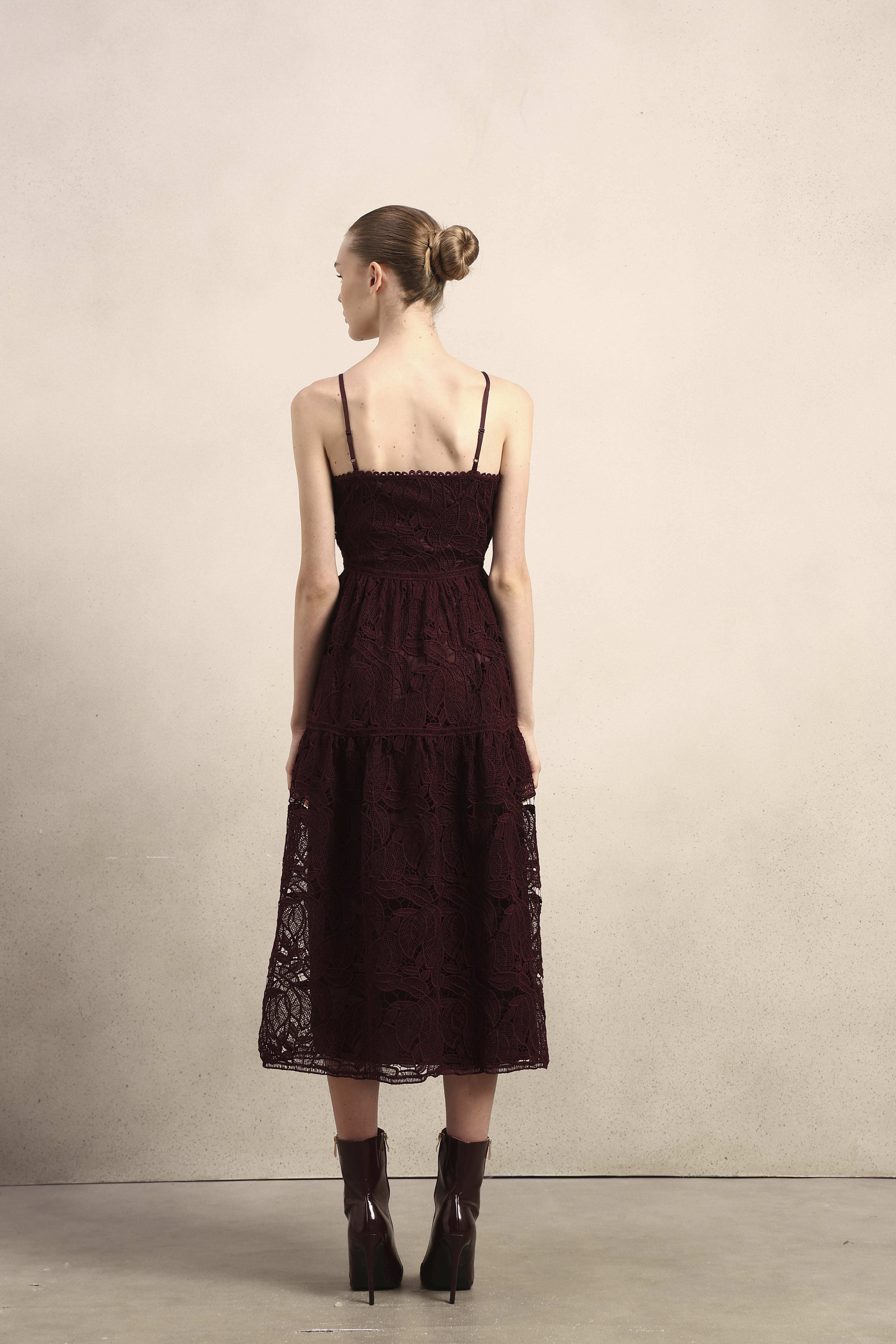 Lace Fit & Flare Midaxi Dress - Image 9