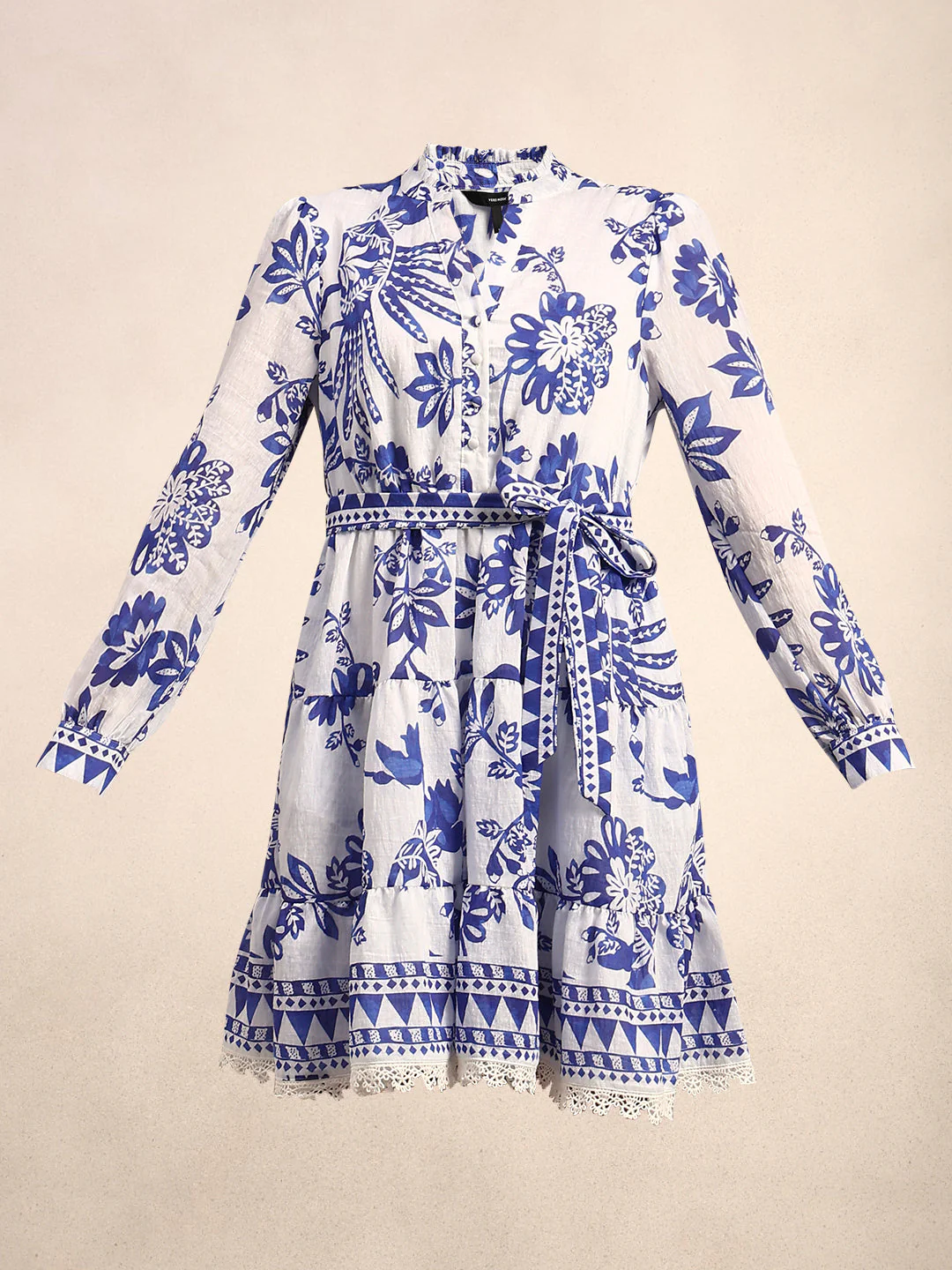 Floral Tiered Mini Dress - Image 7