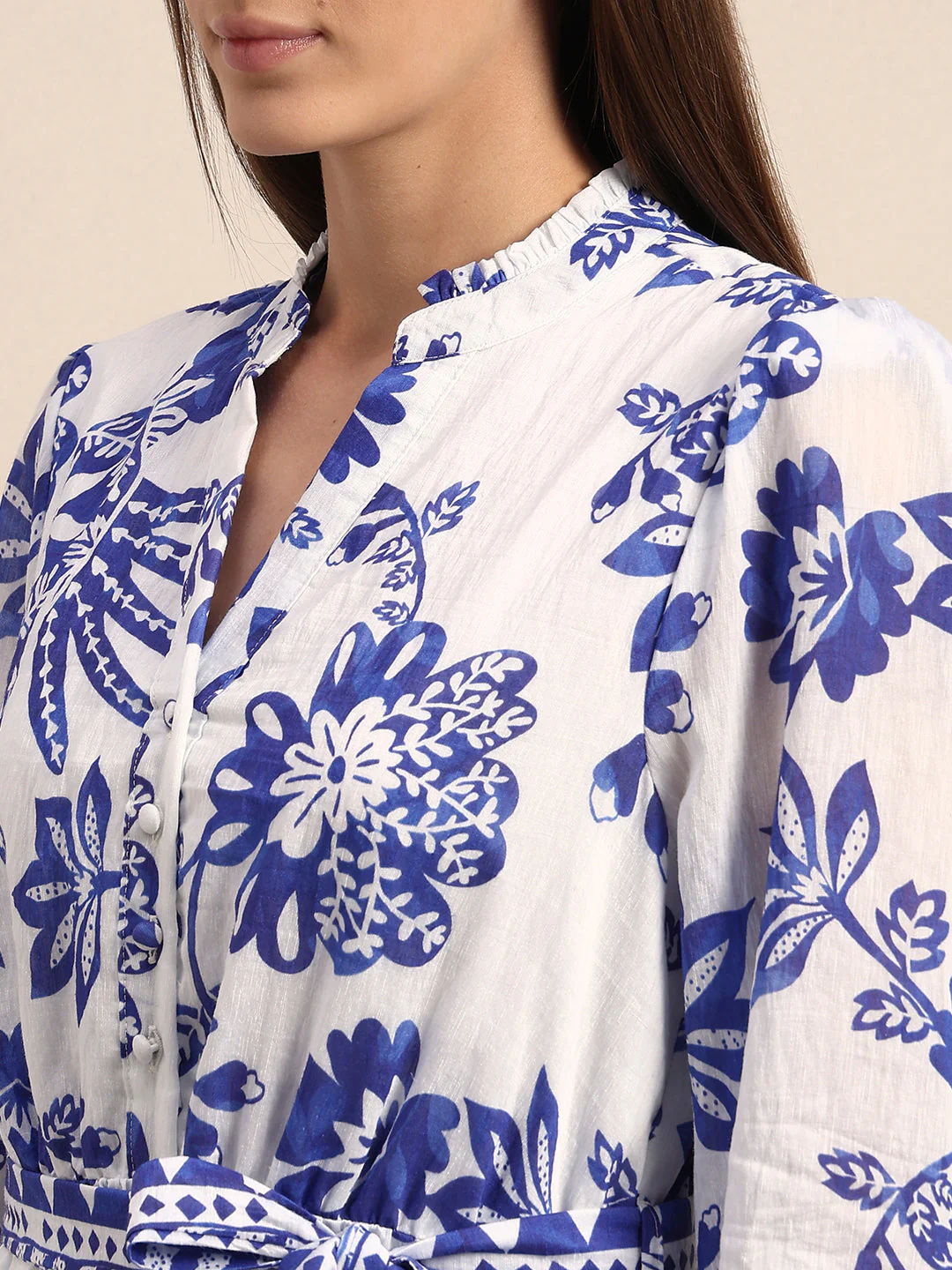 Floral Tiered Mini Dress - Image 8