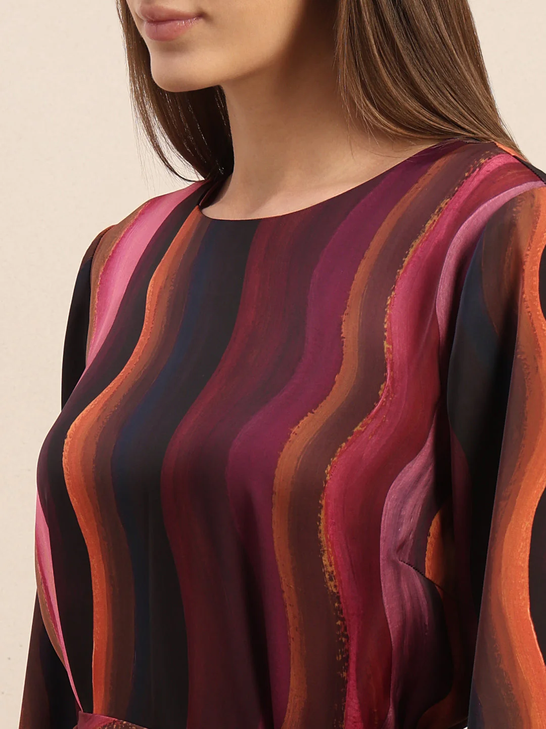 Red Printed Midaxi Dress - Image 6