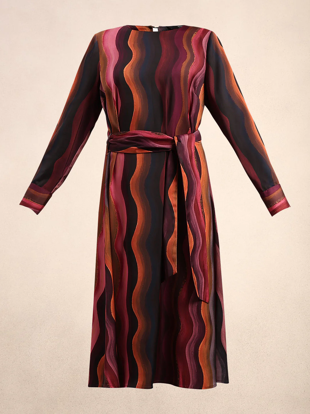 Red Printed Midaxi Dress - Image 7