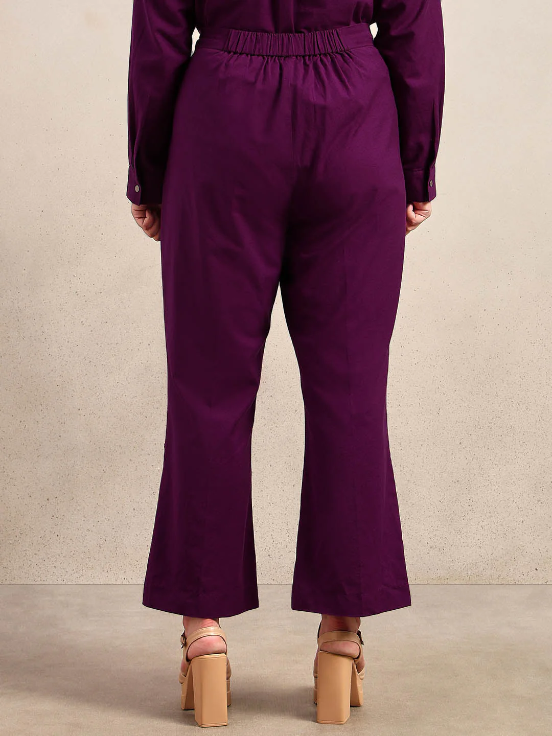 Curve Purple Wide Leg Pants - Image 4