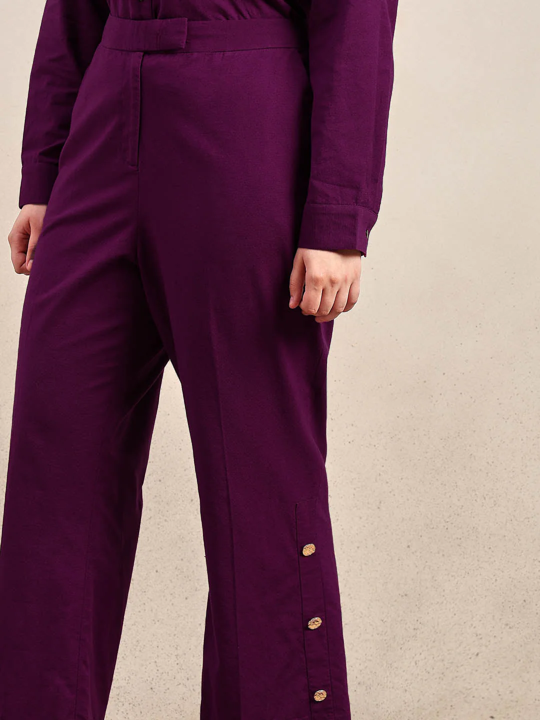 Curve Purple Wide Leg Pants - Image 6