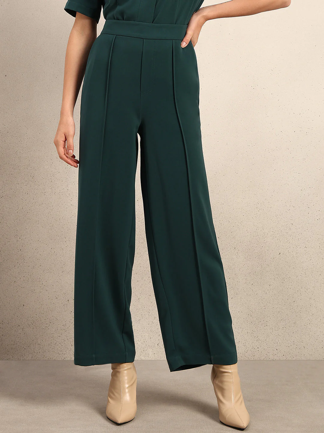 Dark Green Ankle Length Pants - Image 2