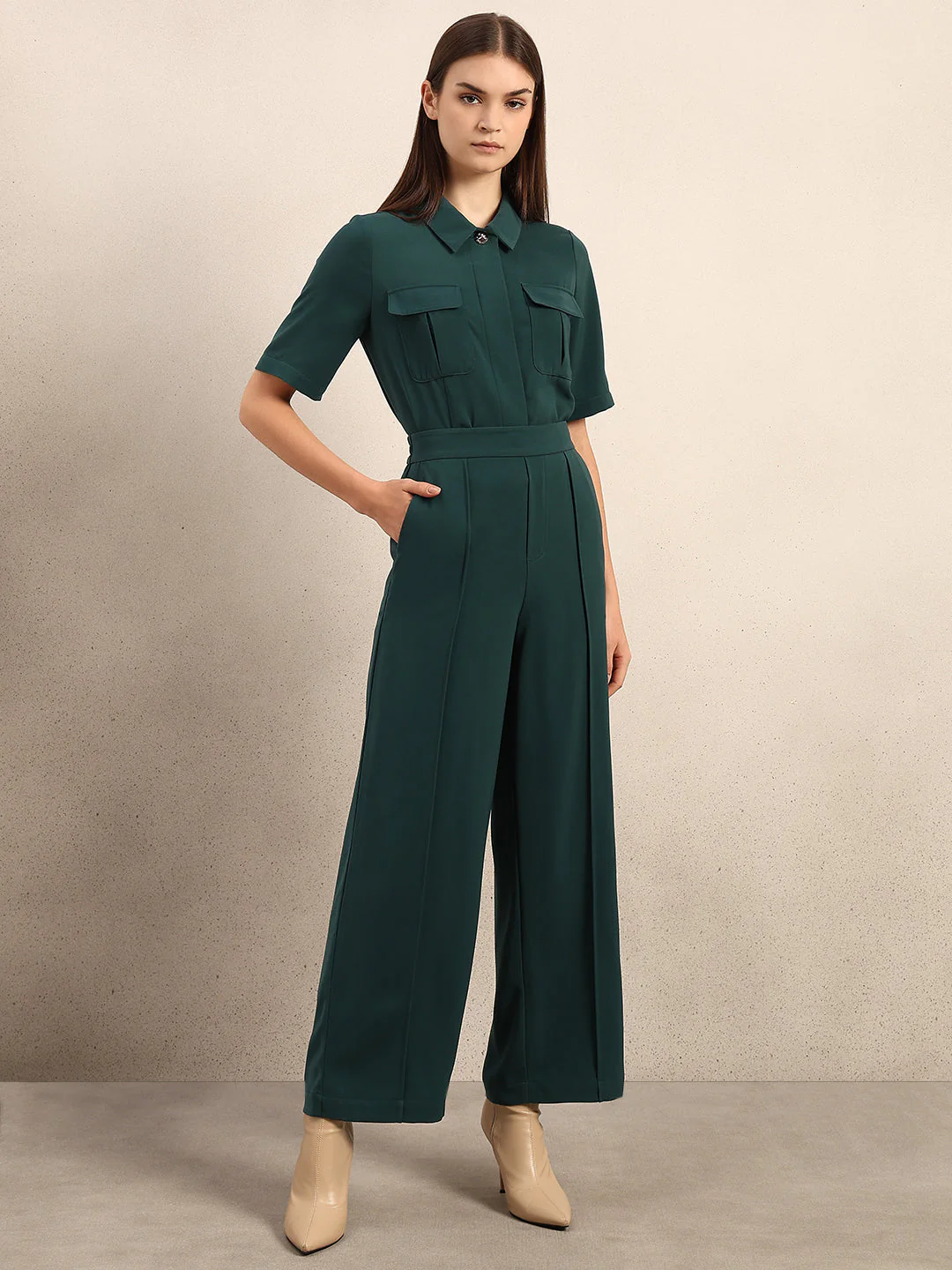 Dark Green Ankle Length Pants - Image 5
