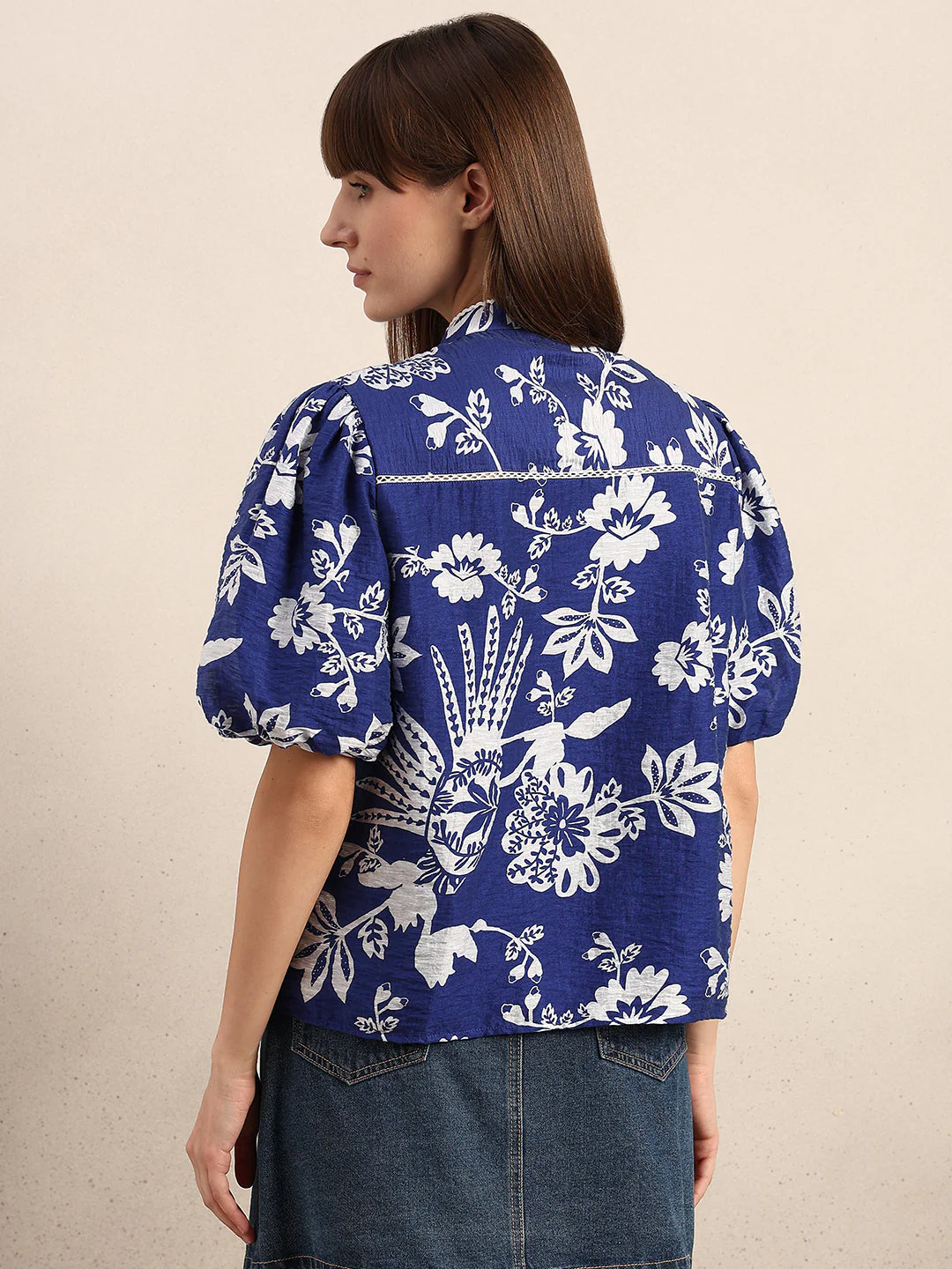 Printed Puff Sleeves Shirt - Image 4
