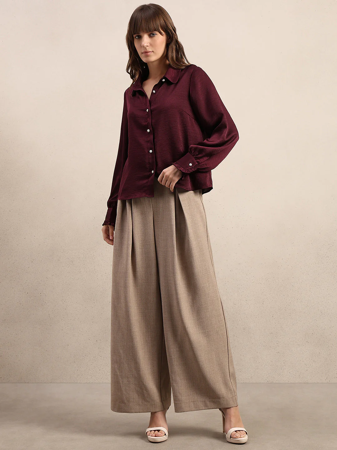 Satin Button Down Shirt - Image 5