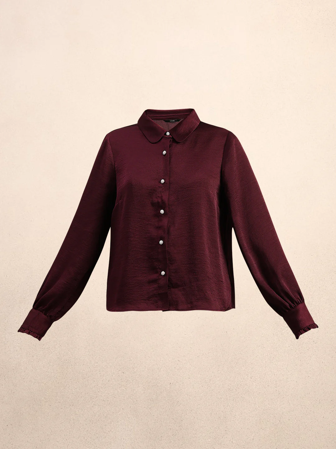 Satin Button Down Shirt - Image 7