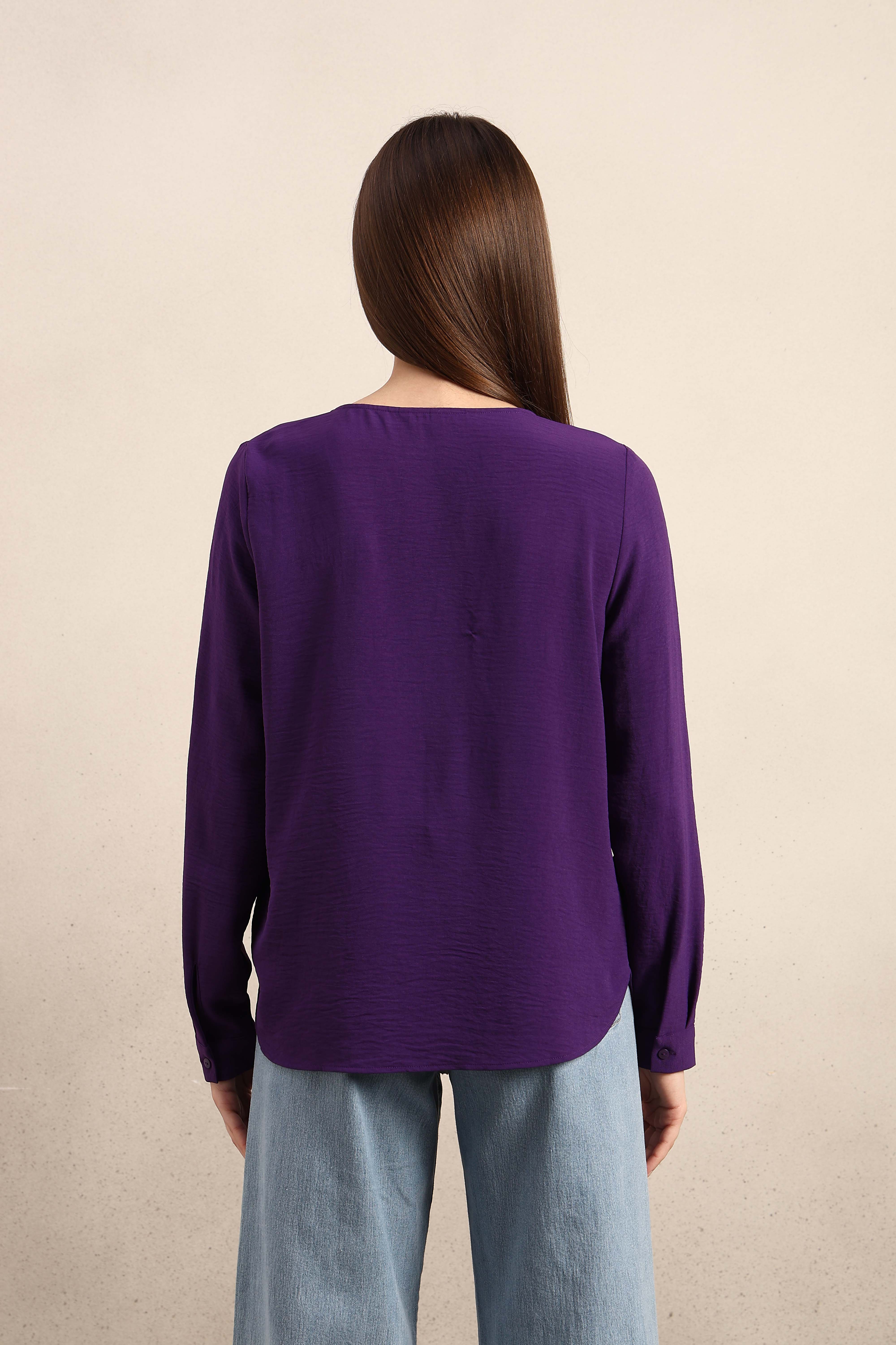 Purple V-Neck Top - Image 10