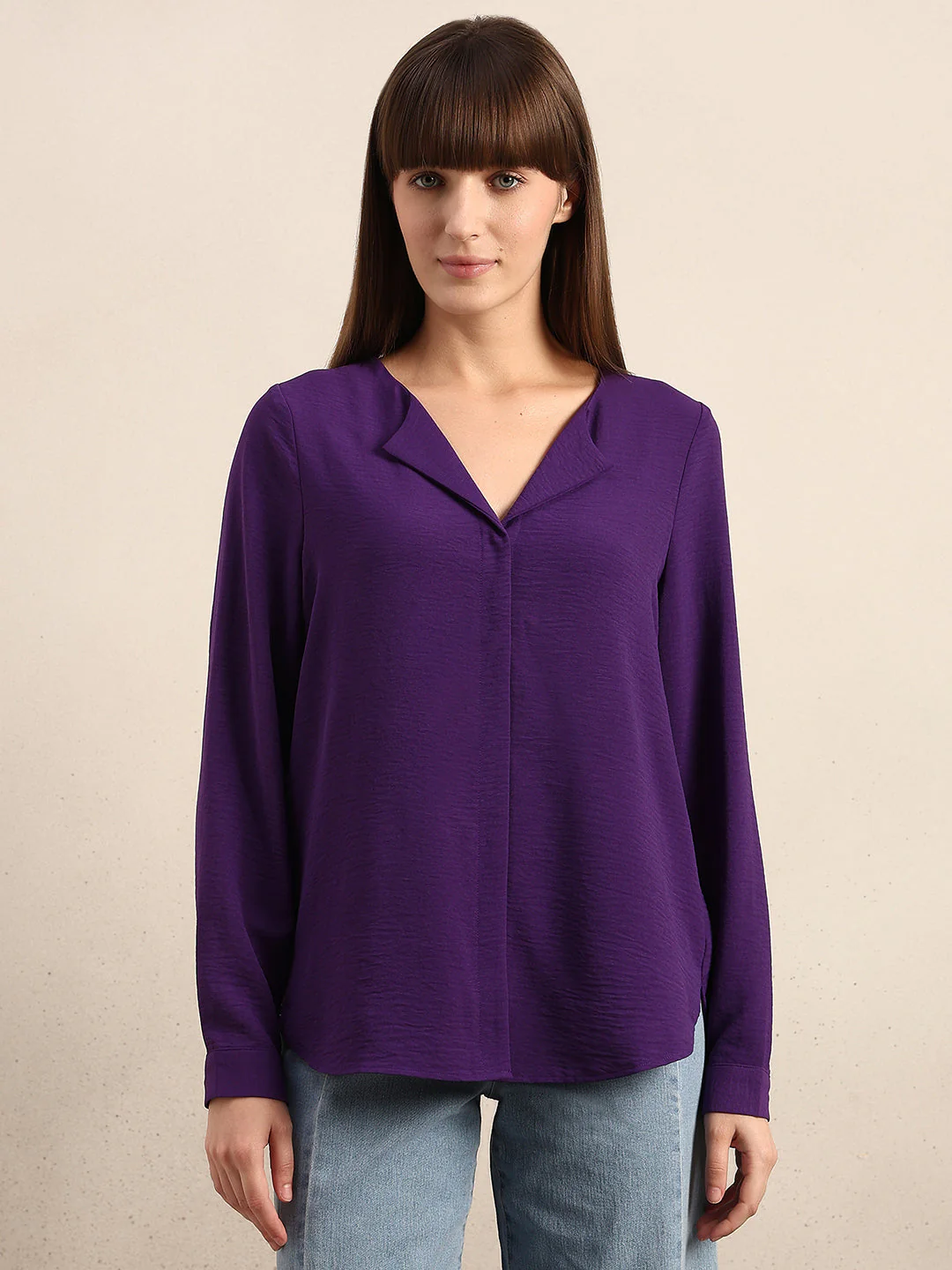 Purple V-Neck Top - Image 2