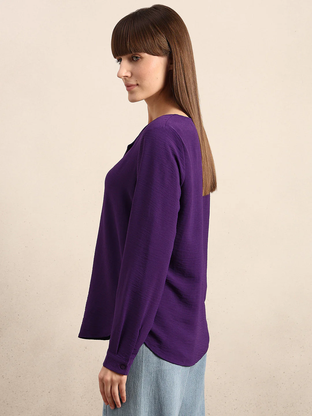 Purple V-Neck Top - Image 3