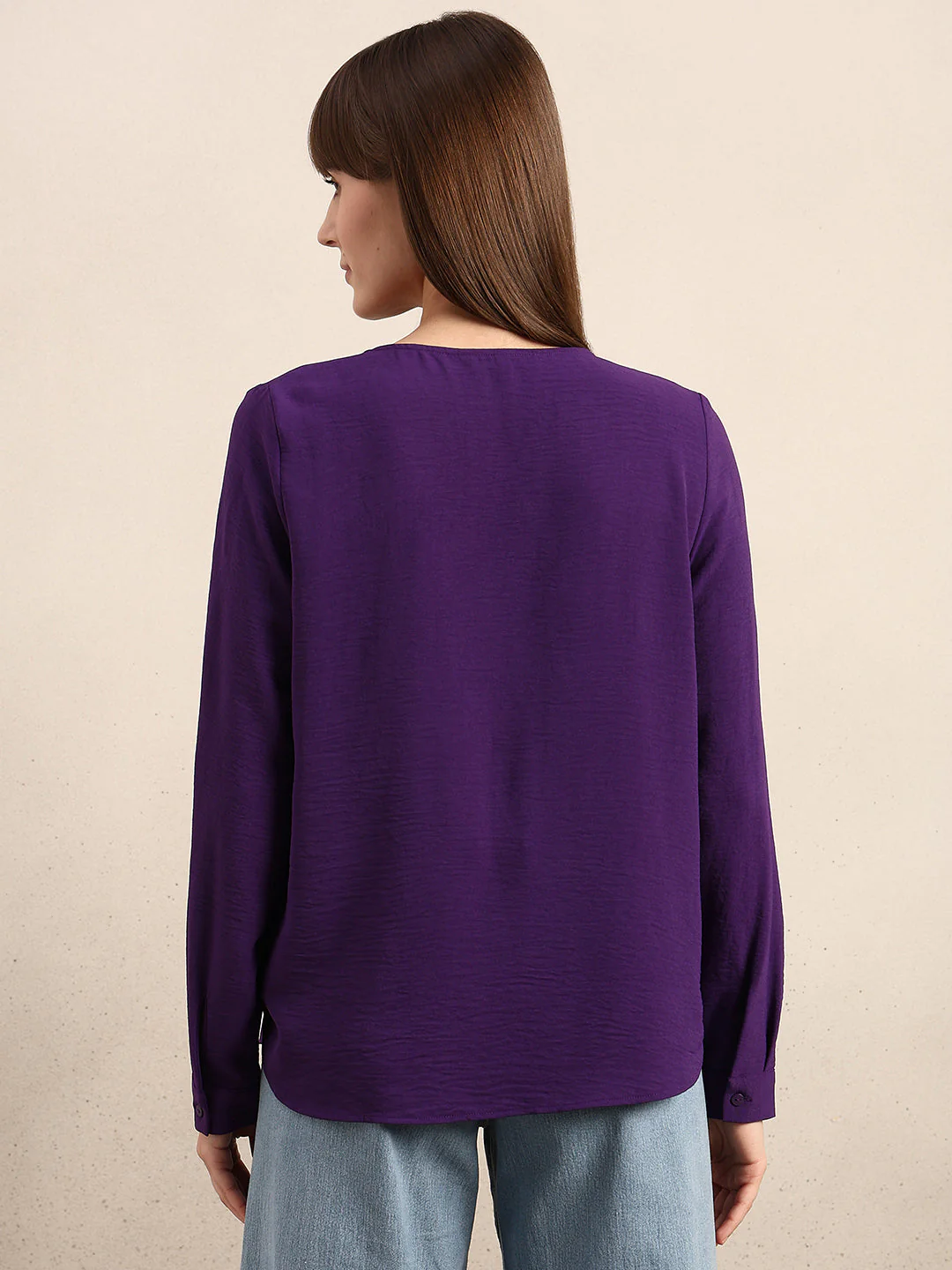 Purple V-Neck Top - Image 4