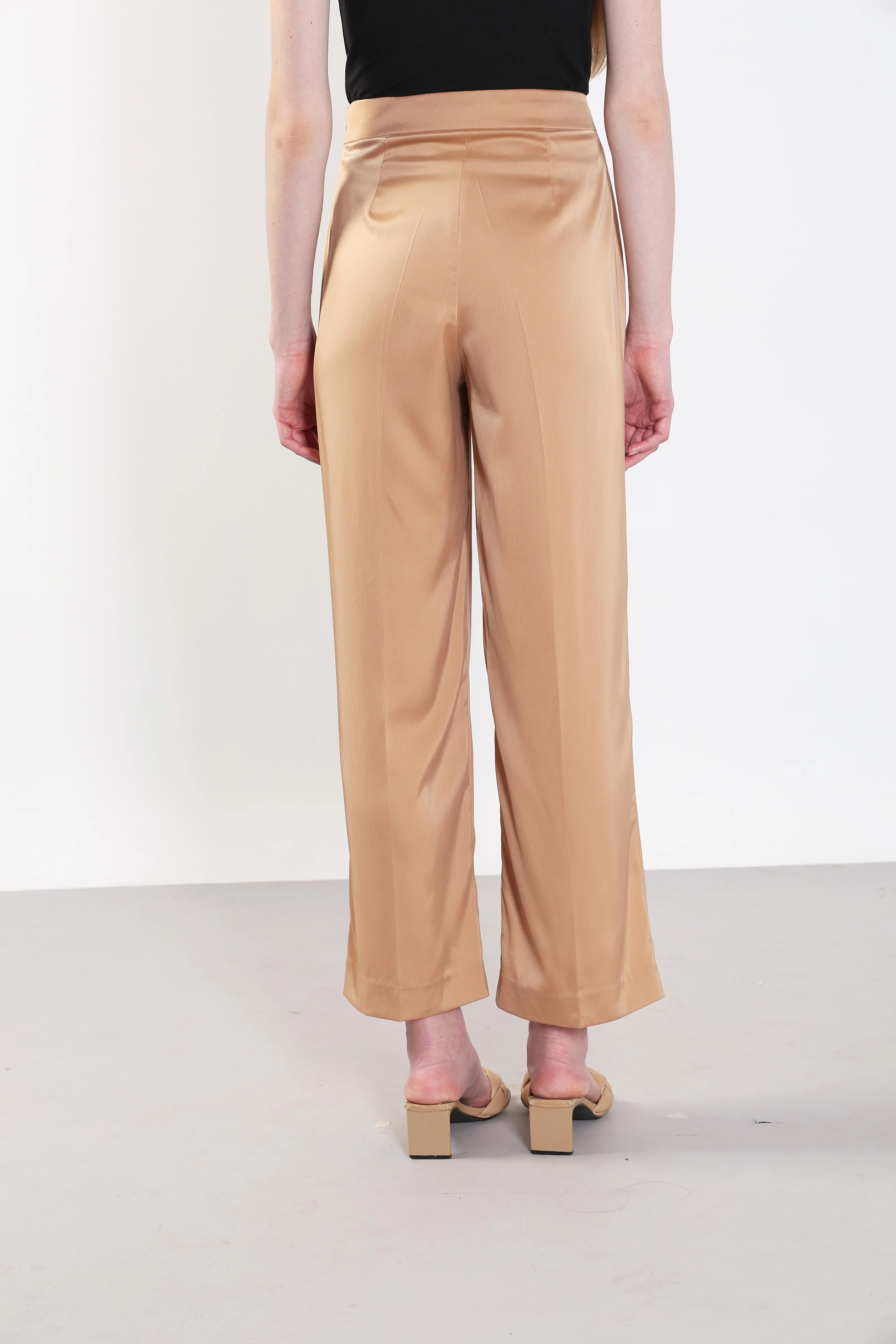 Beige High Rise Straight Fit Pants - Image 10