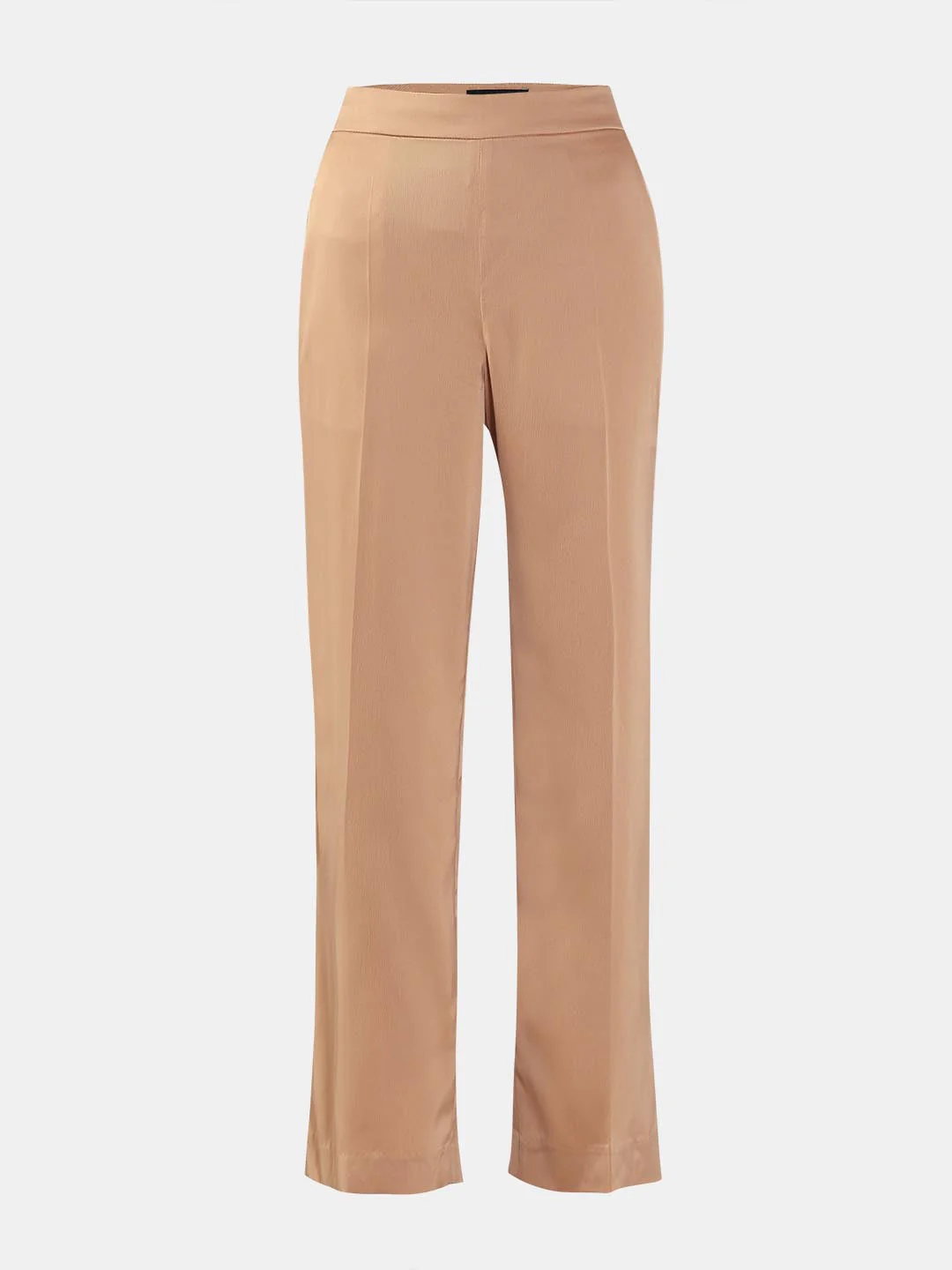 Beige High Rise Straight Fit Pants - Image 7