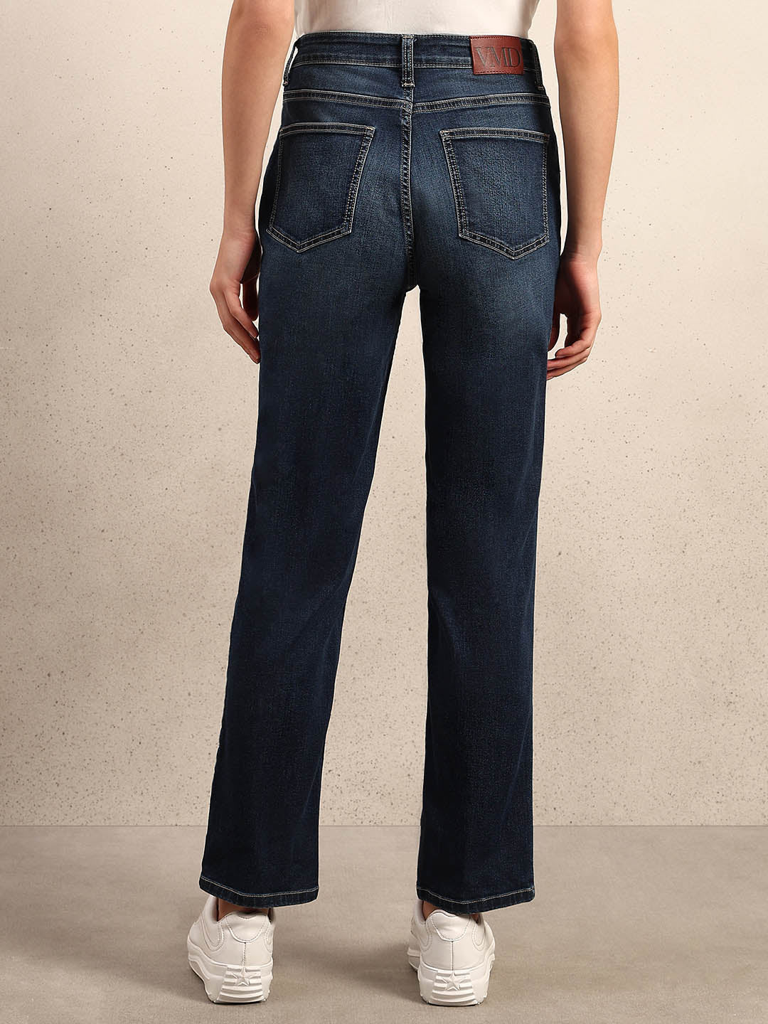 Blue Mid Rise Slim Fit Jeans - Image 4