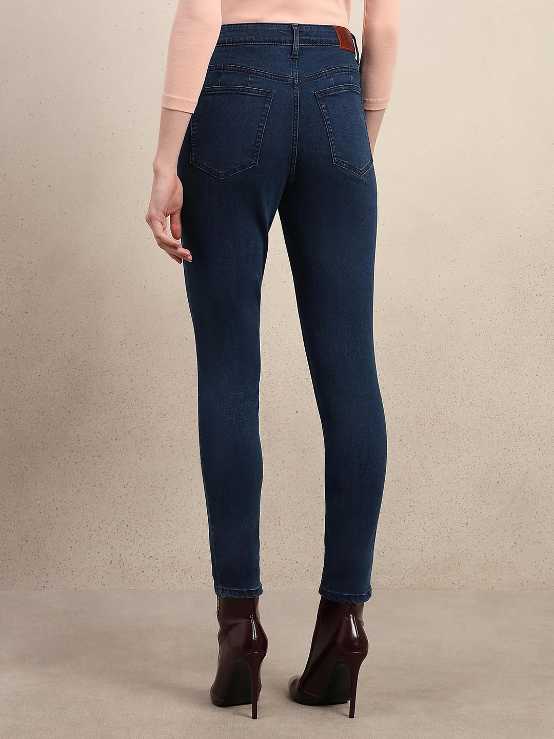 Blue High Rise Skinny Fit Jeans - Image 4