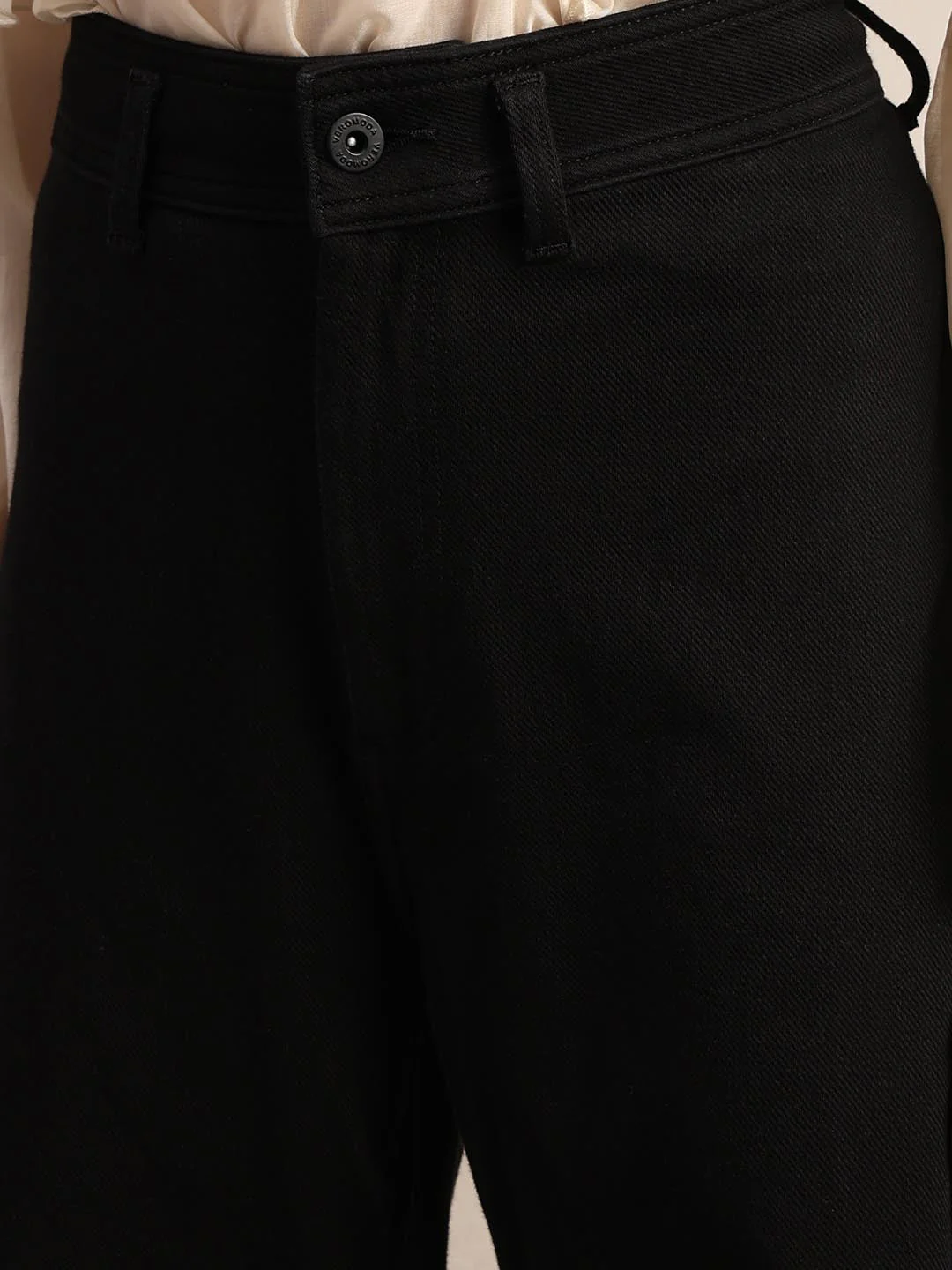 Black Wide Leg Mid Rise Jeans - Image 8