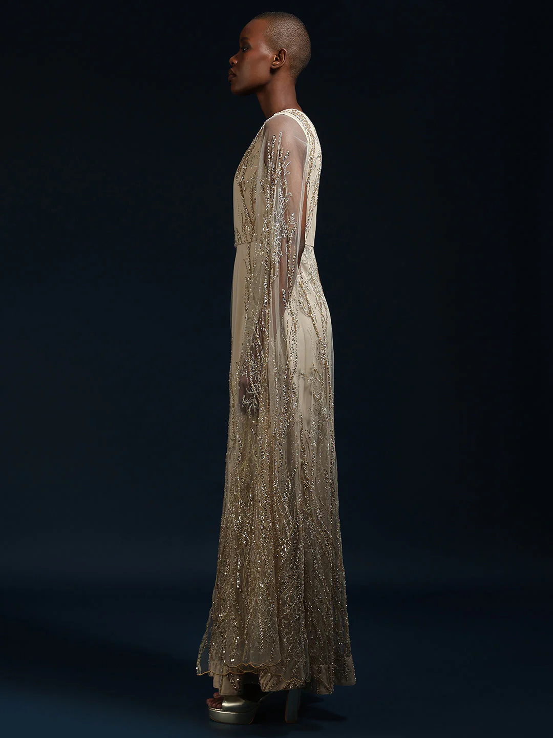 Marquee One-Shoulder Embellished Gown - Image 3
