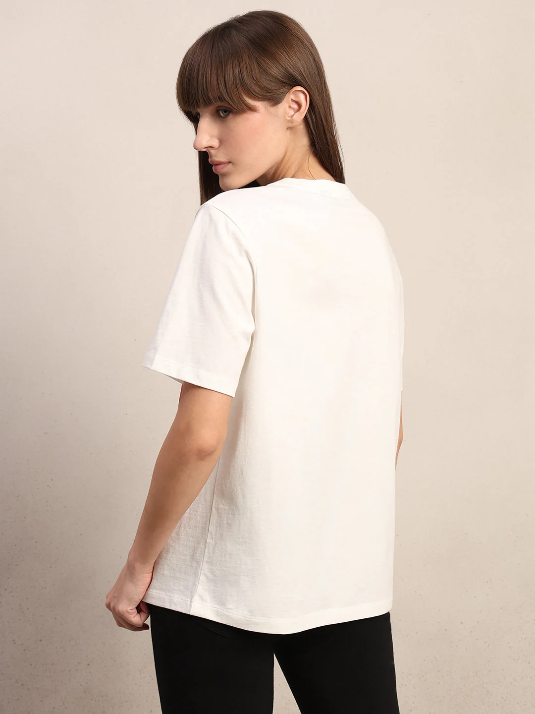 White Printed Cotton T-shirt - Image 4