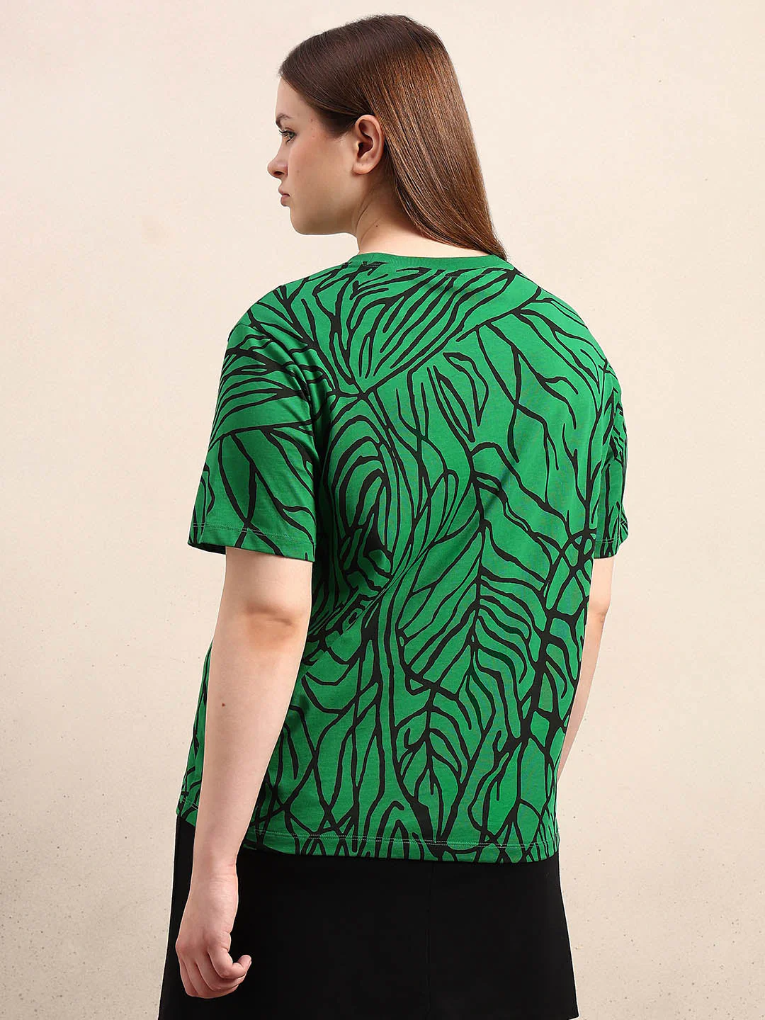 Curve Leopard Print Cotton T-Shirt - Image 4