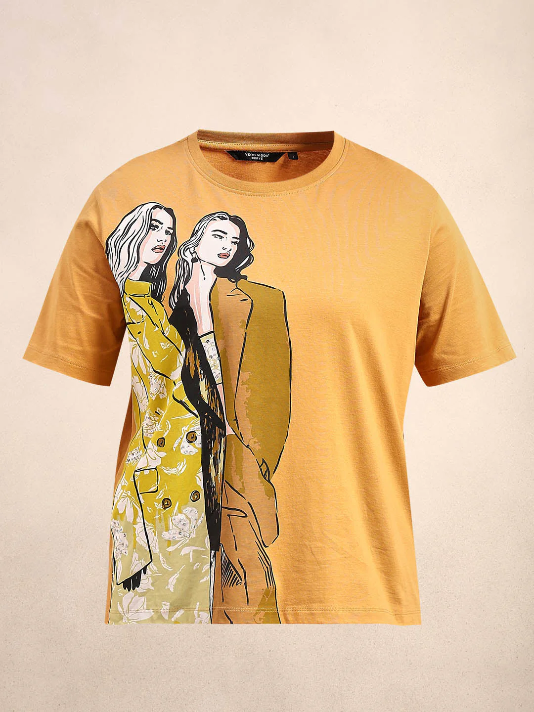 Curve Printed Cotton T-Shirt - Image 7