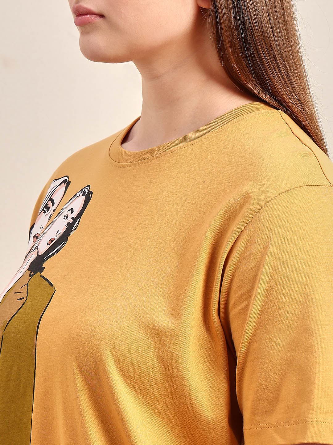 Curve Printed Cotton T-Shirt - Image 8