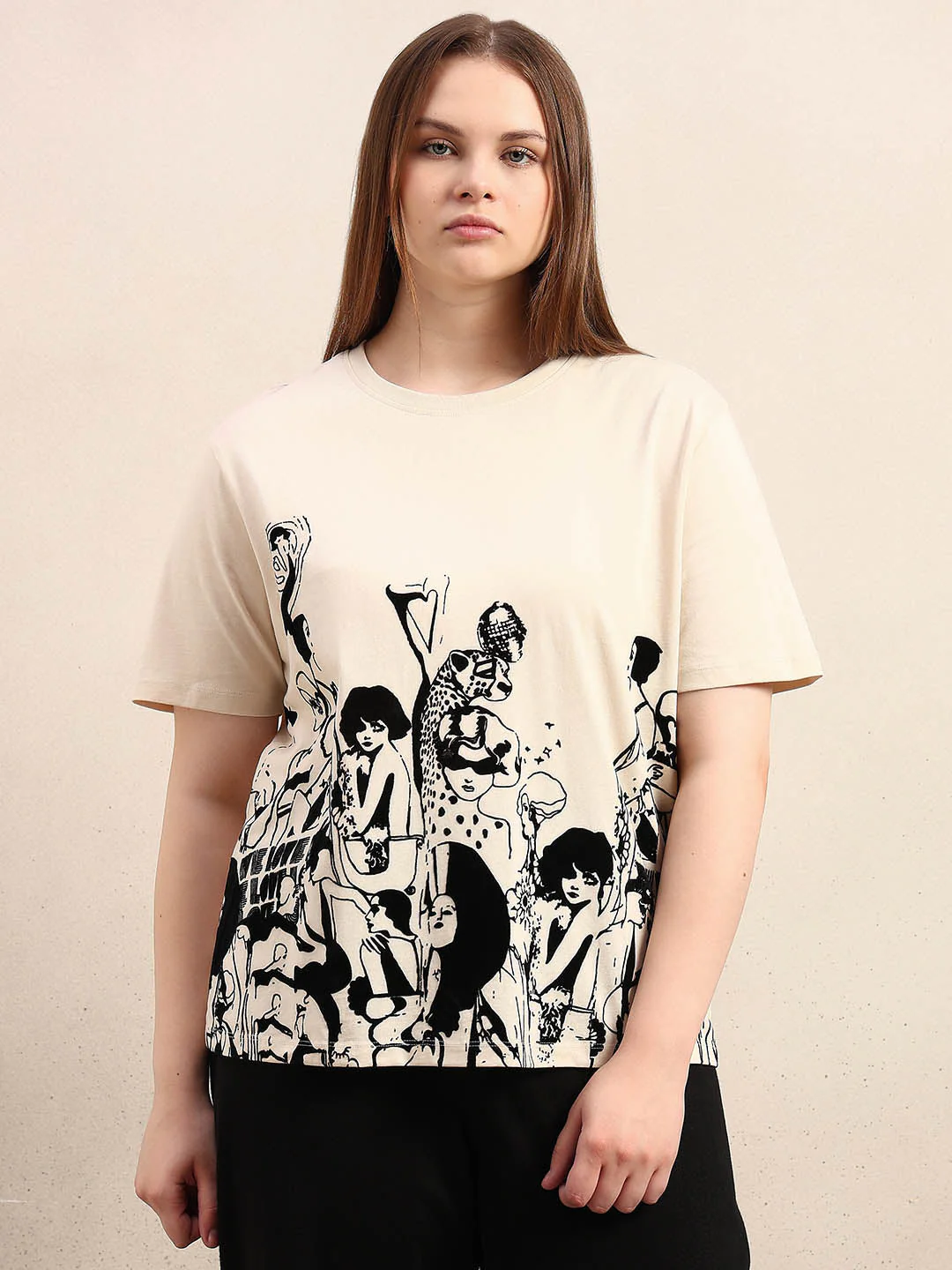Curve Graphic Print T-Shirt - Image 2