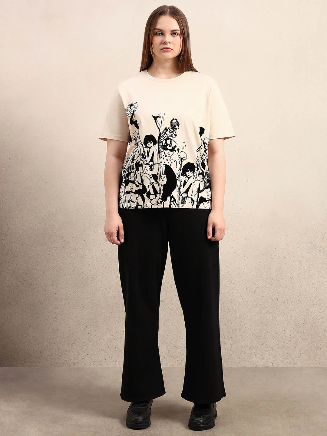 Curve Graphic Print T-Shirt - Image 5