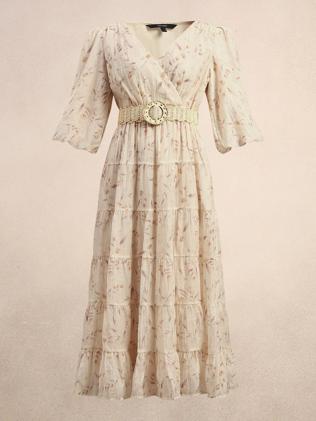 Ecru Floral Midi Dress - Image 7