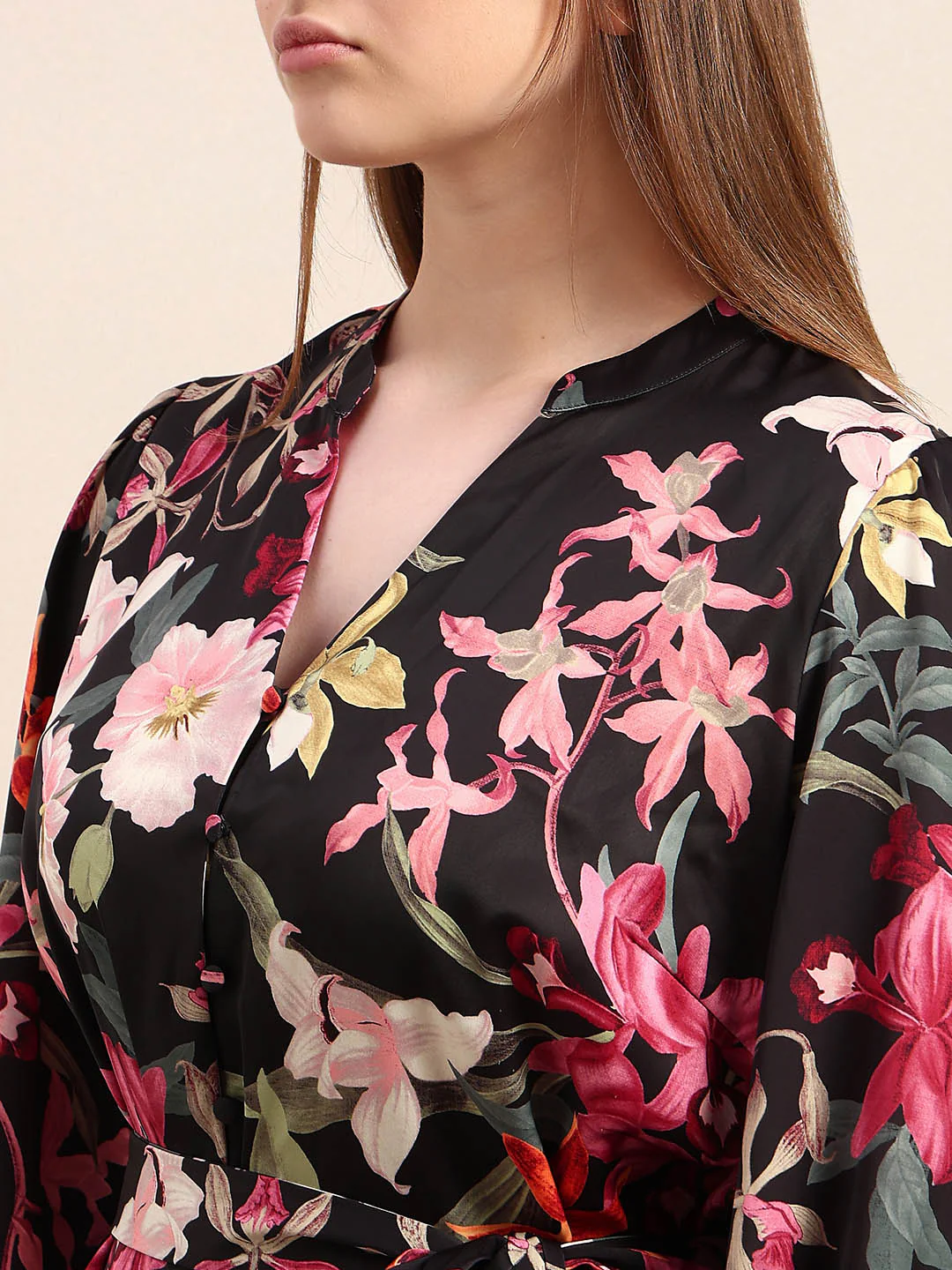 Curve Floral Print Midi Dress - Image 6
