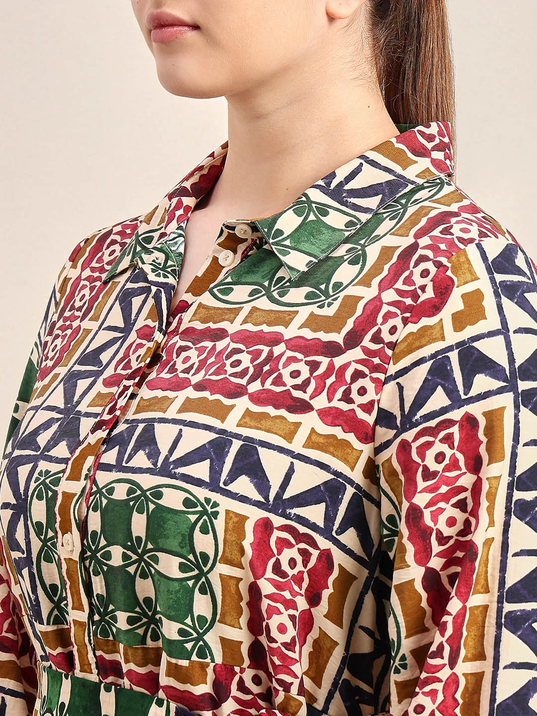 Curve Multi-Colour Printed Midaxi Dress - Image 6