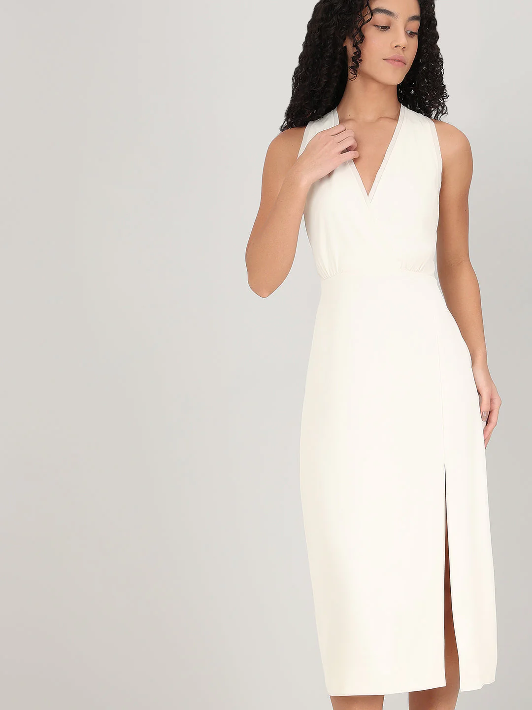 V-Neck Sleeveless Midi Dress - Image 5