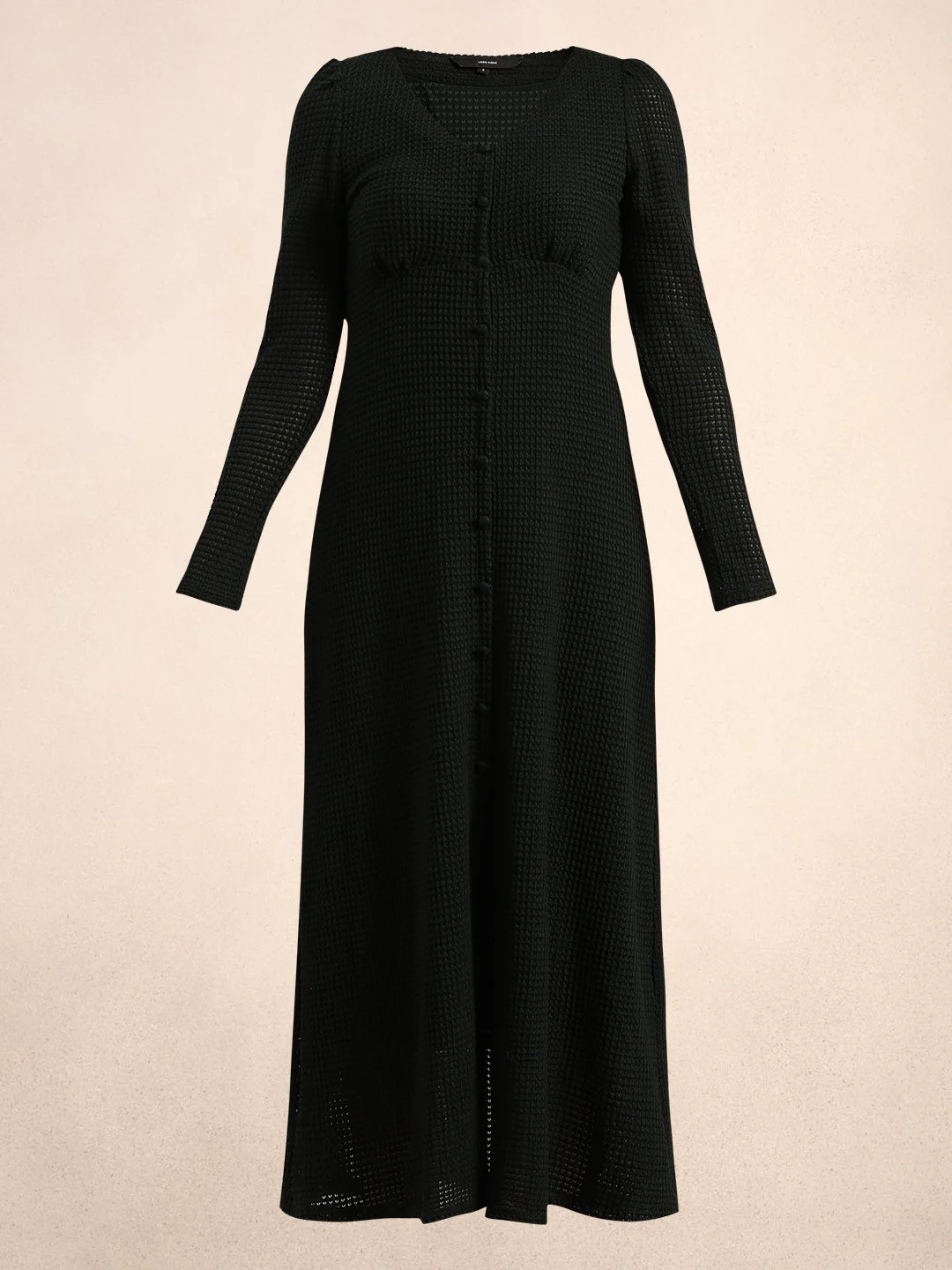 Button Detail V-Neck Midi Dress - Image 7
